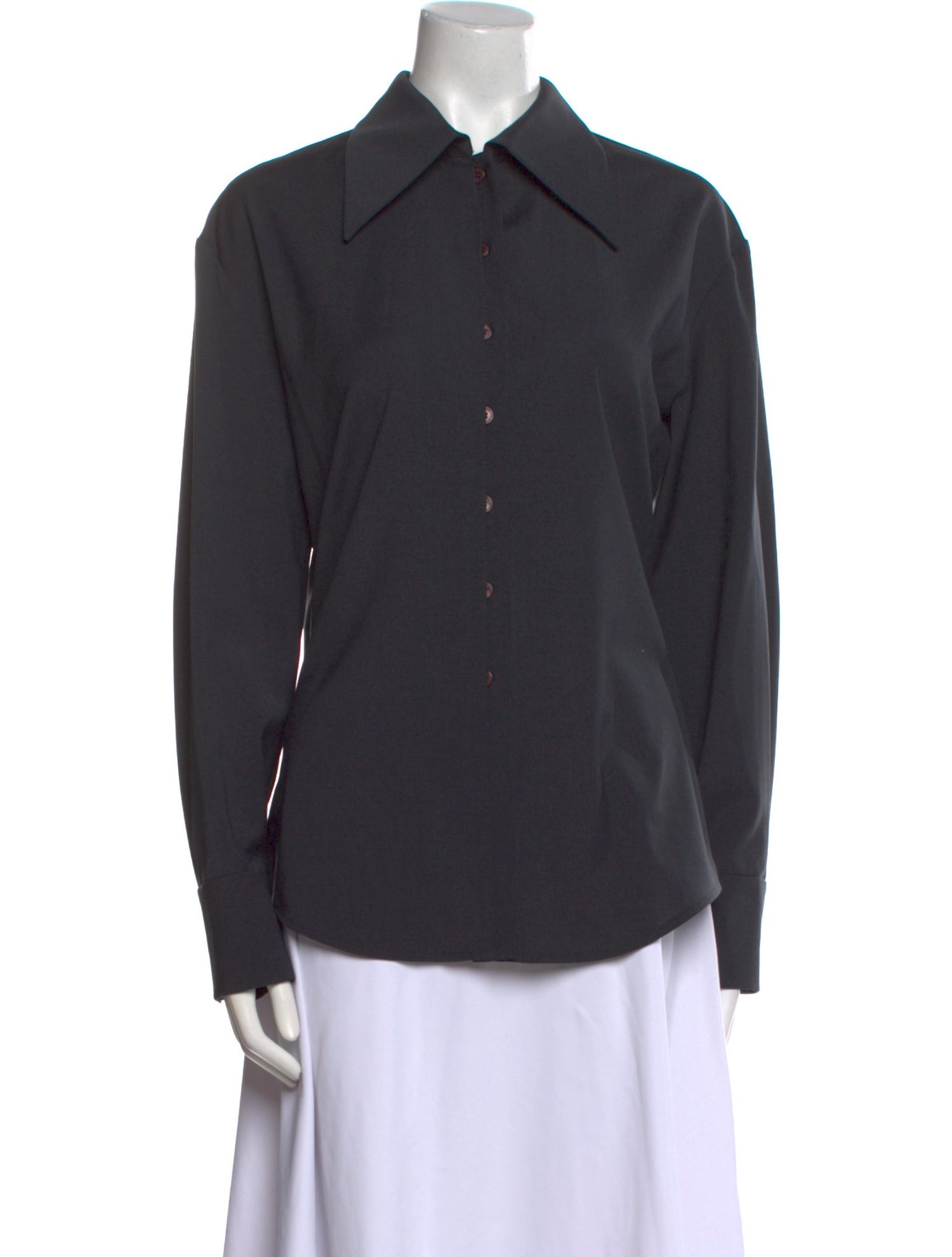 Low Classic Long Sleeve Button-Up Top