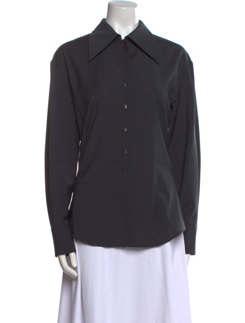 Low Classic Long Sleeve Button-Up Top