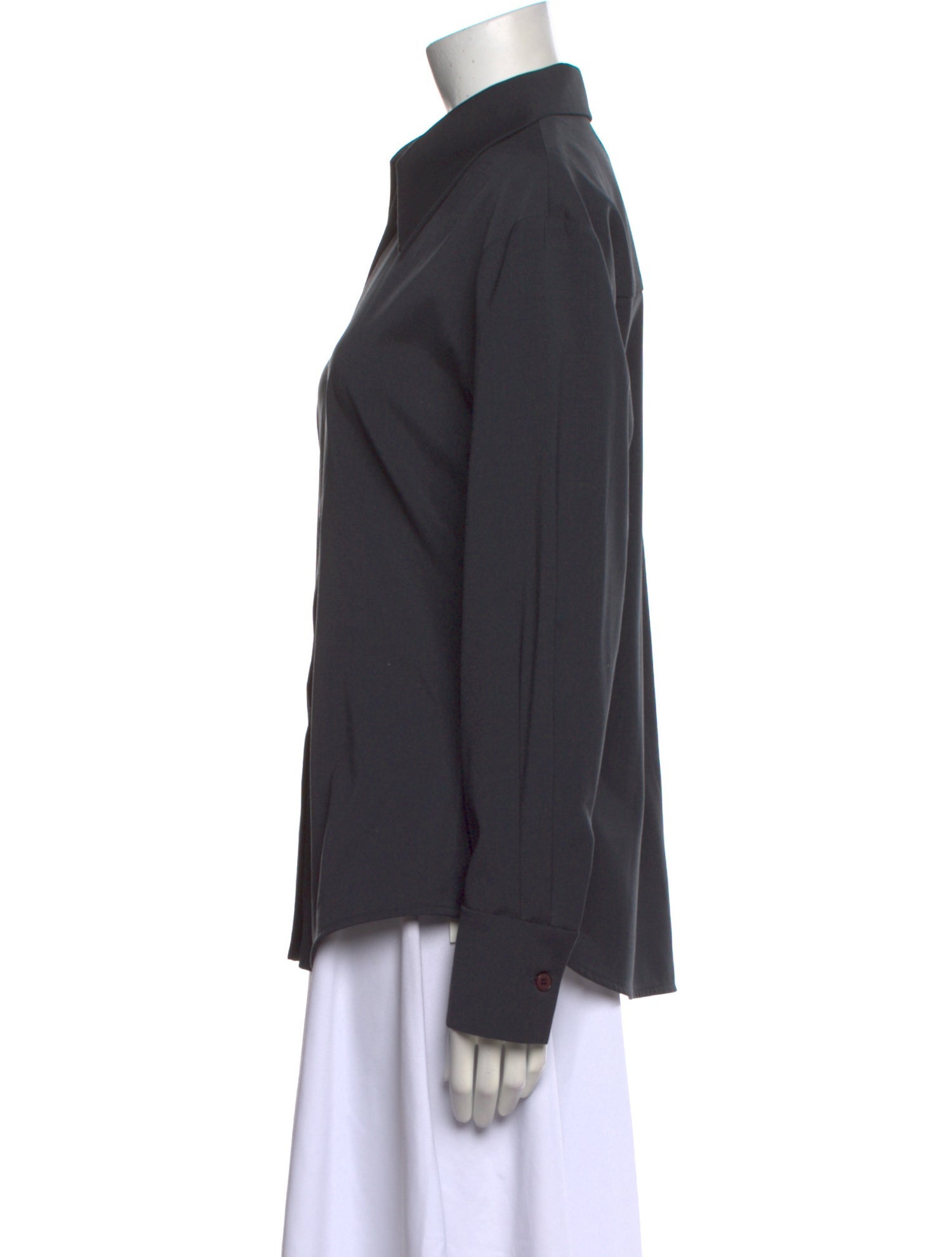 Low Classic Long Sleeve Button-Up Top