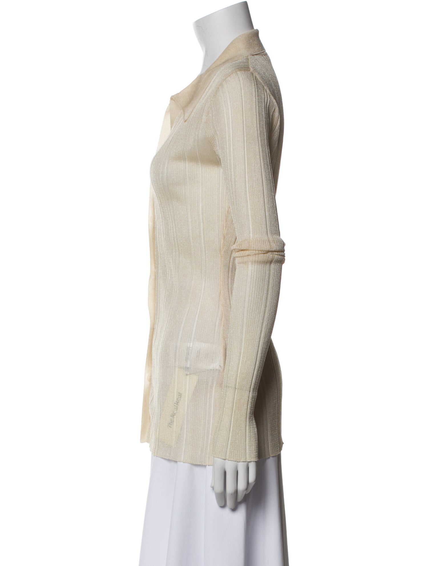 Low Classic Nylon Long Sleeve Button-Up Top