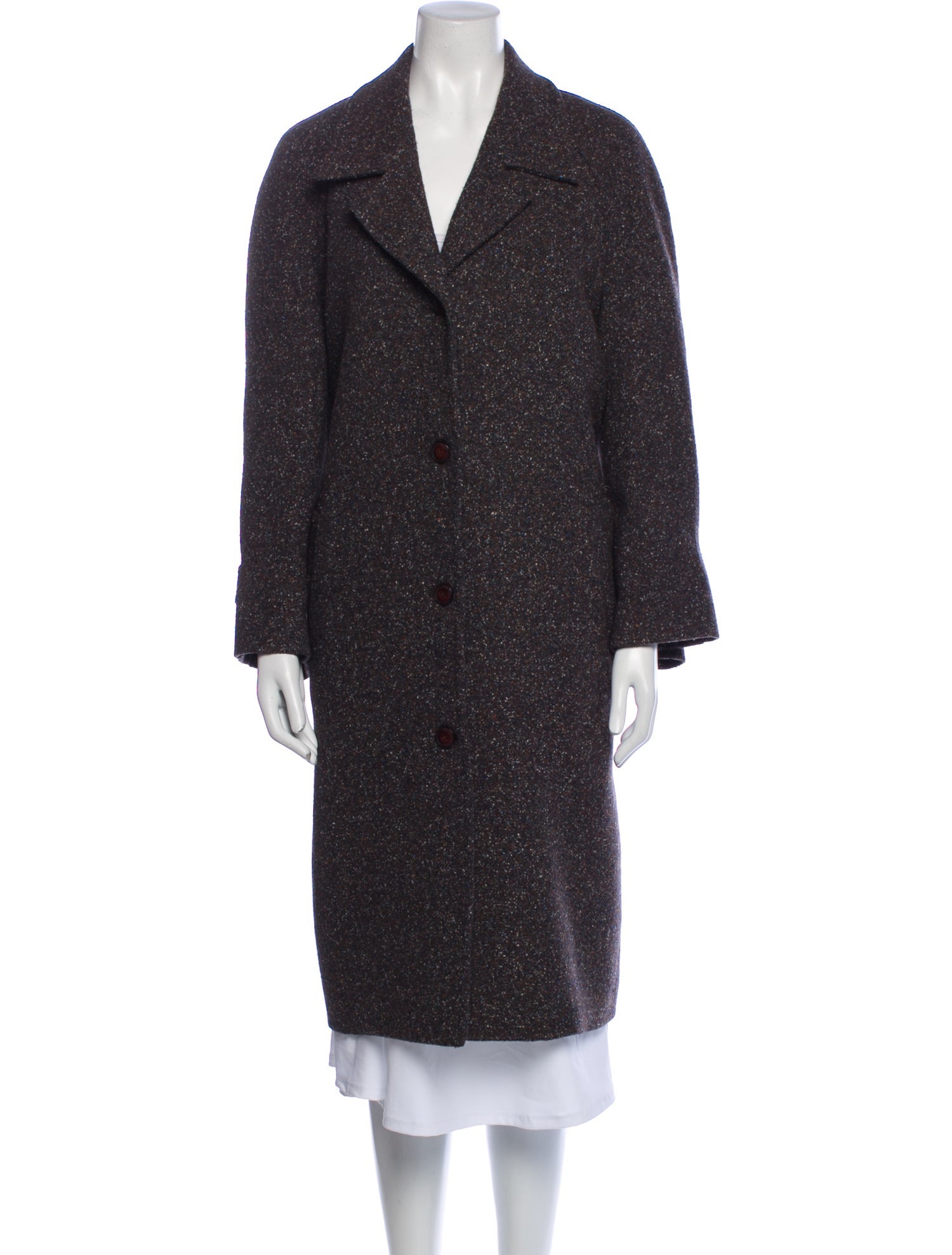 Low Classic Wool Tweed Pattern Coat