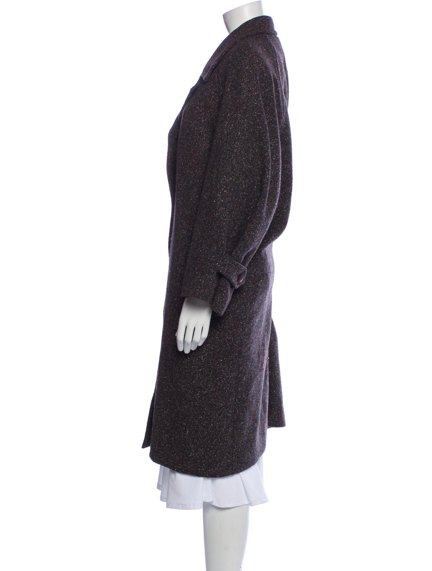 Low Classic Wool Tweed Pattern Coat