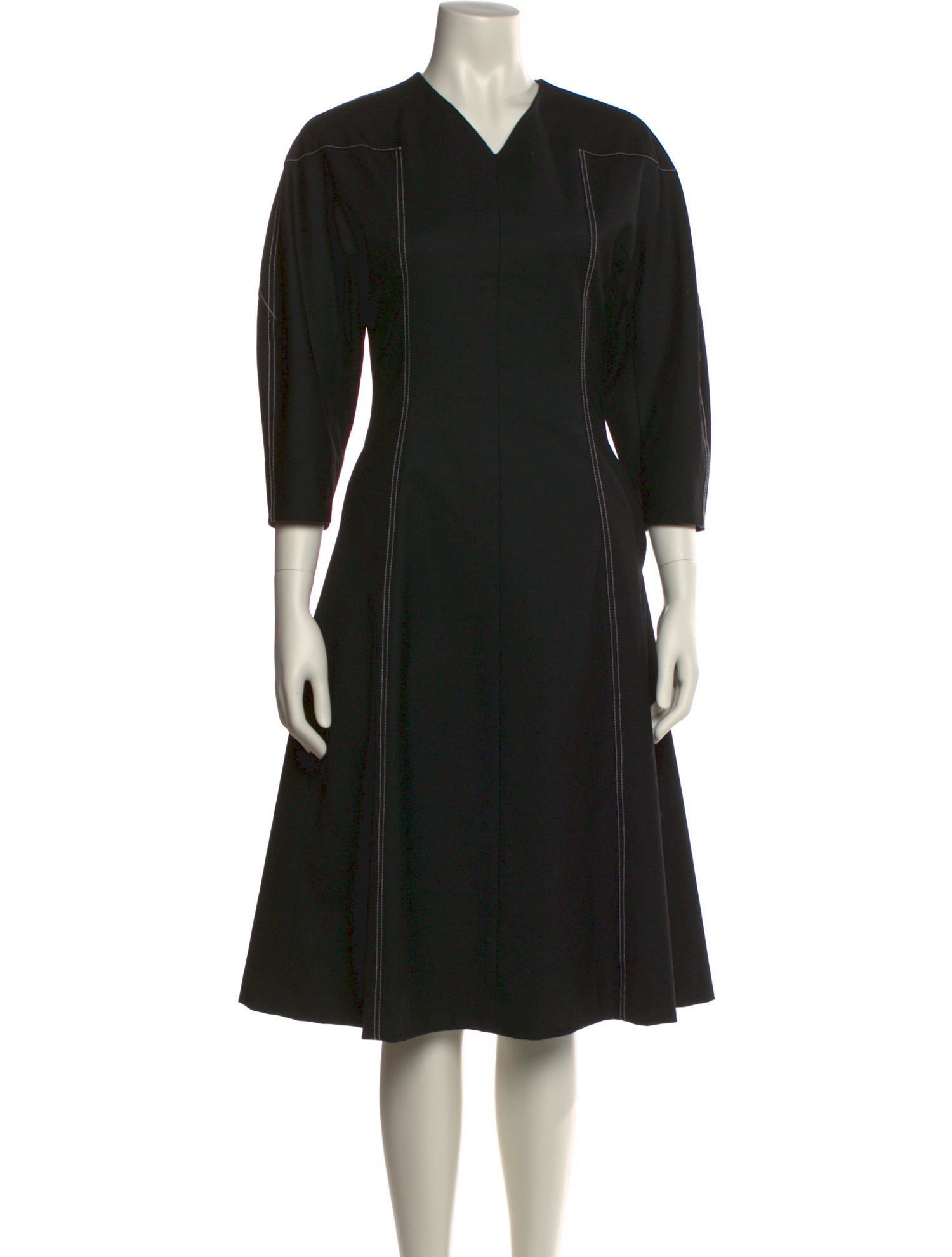 Low Classic Wool Midi Length Dress