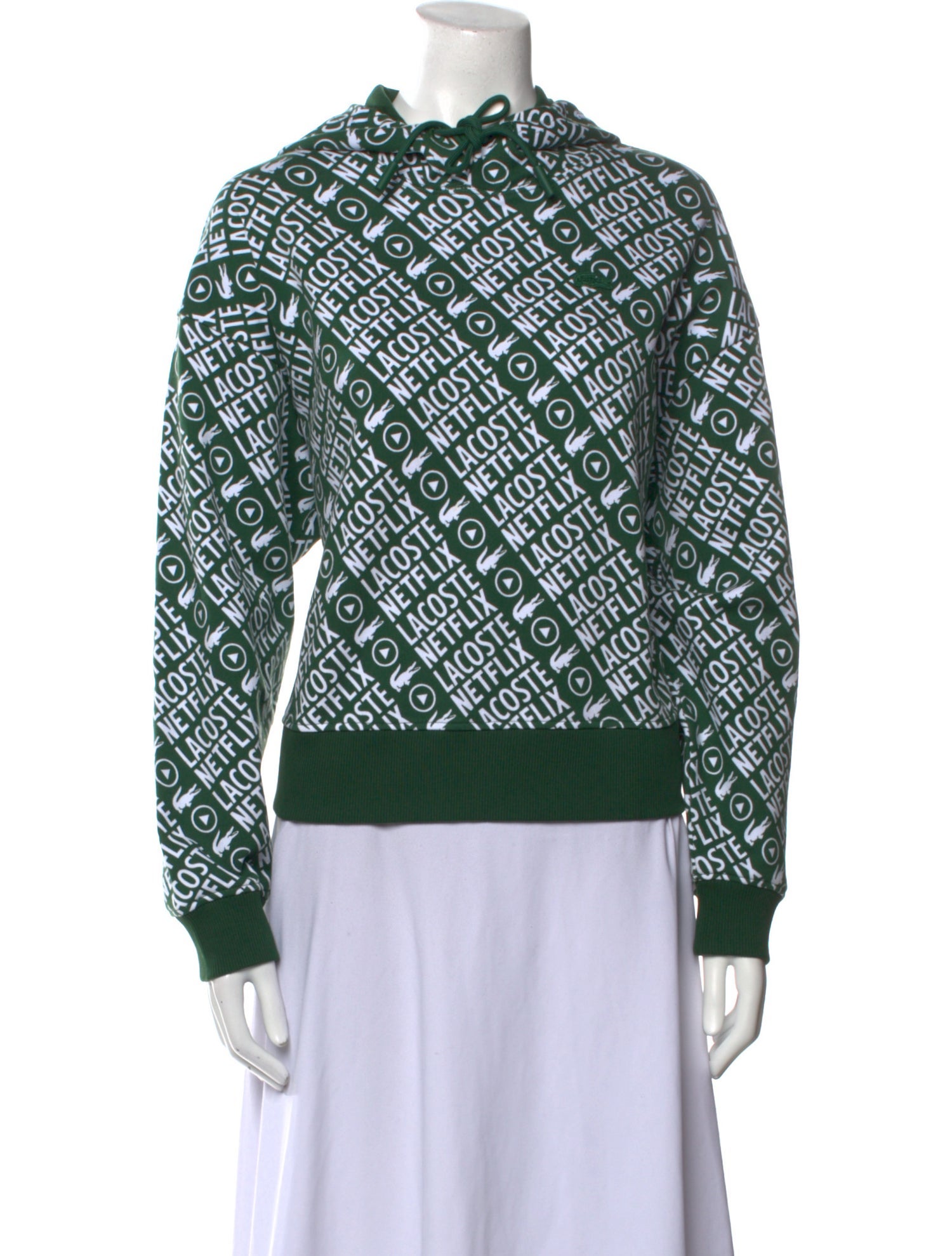 Lacoste Printed Mock Neck Sweatshirt