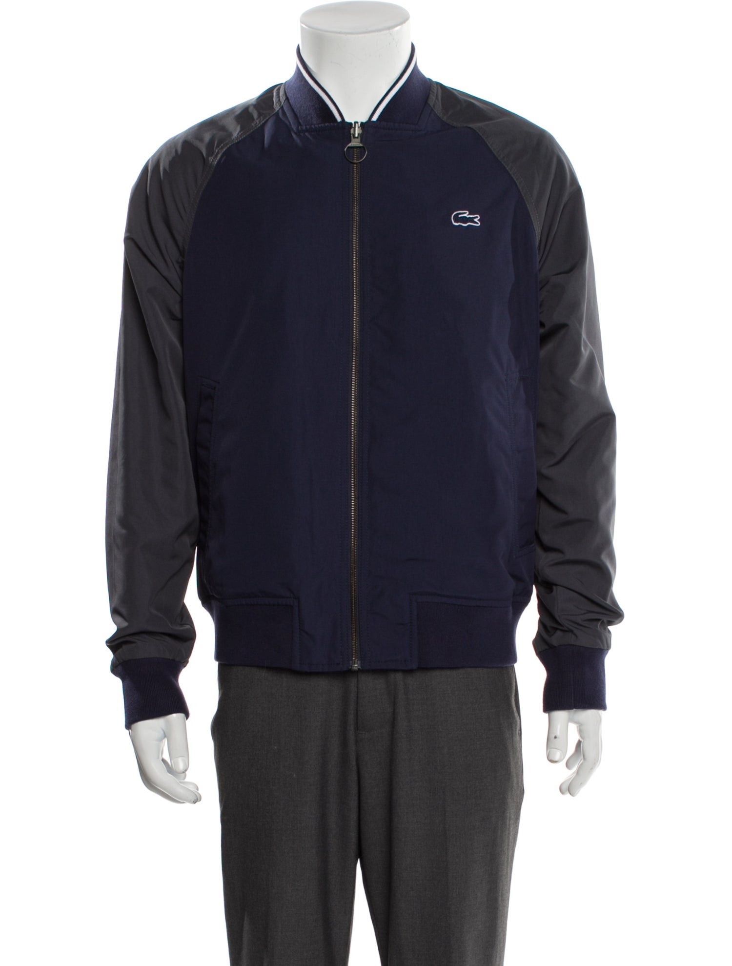 Lacoste Colorblock Pattern Bomber Jacket