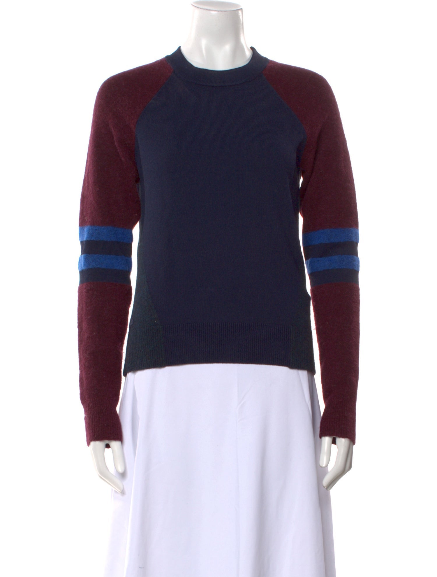 Lacoste Colorblock Pattern Crew Neck Sweater