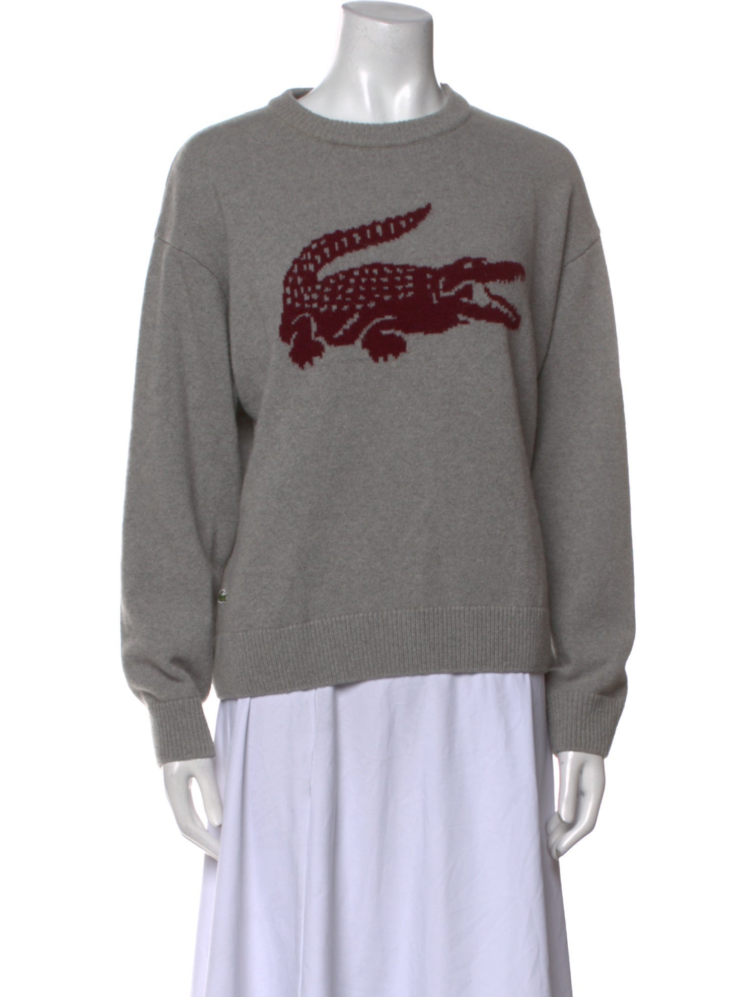 Lacoste Cashmere Graphic Print Sweater