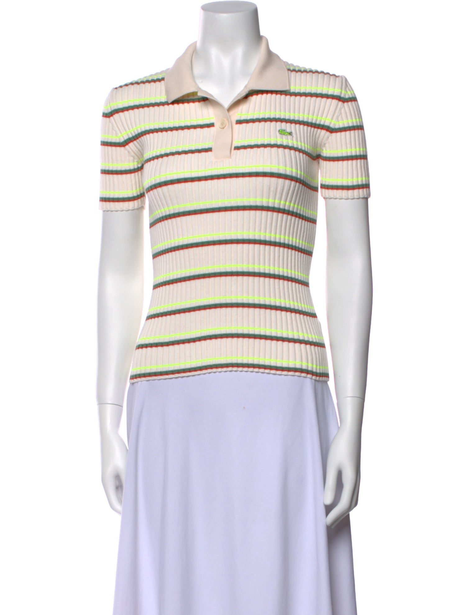 Lacoste Striped Short Sleeve Polo