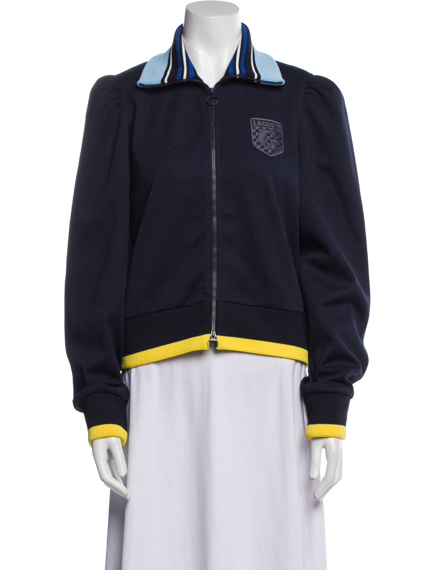 Lacoste Colorblock Pattern Bomber Jacket