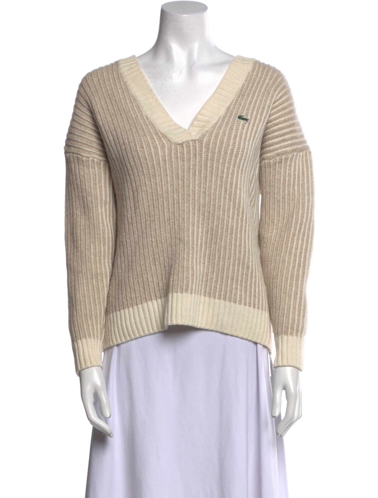 Lacoste Wool V-Neck Sweater