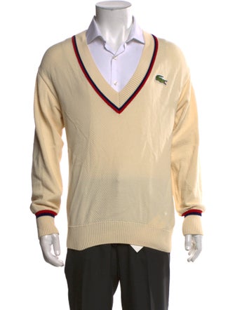 Lacoste Striped V-Neck Pullover