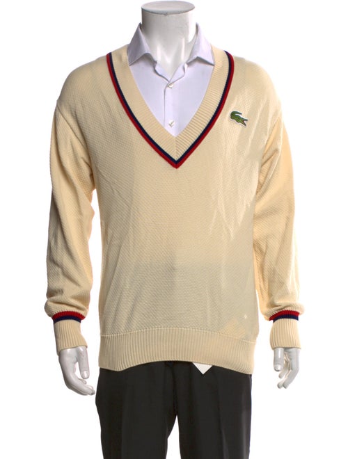 Lacoste Striped V-Neck Pullover