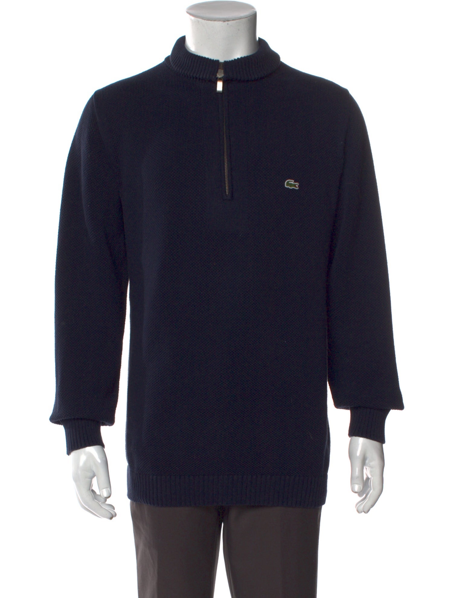 Lacoste Mock Neck Long Sleeve Polo Sweater