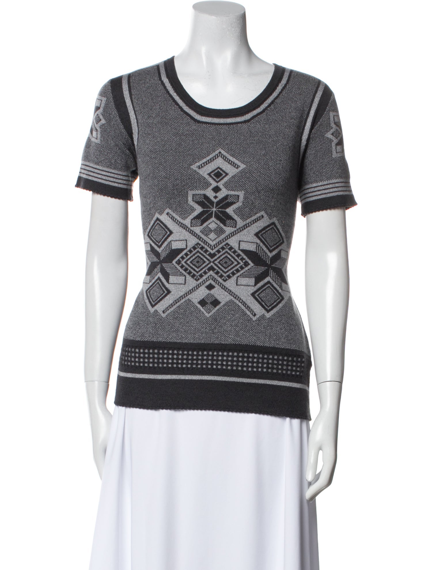 Lacoste Printed Scoop Neck Sweater w/ Tags