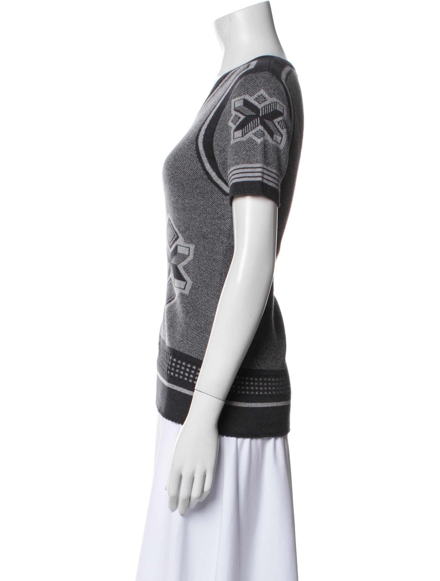 Lacoste Printed Scoop Neck Sweater w/ Tags