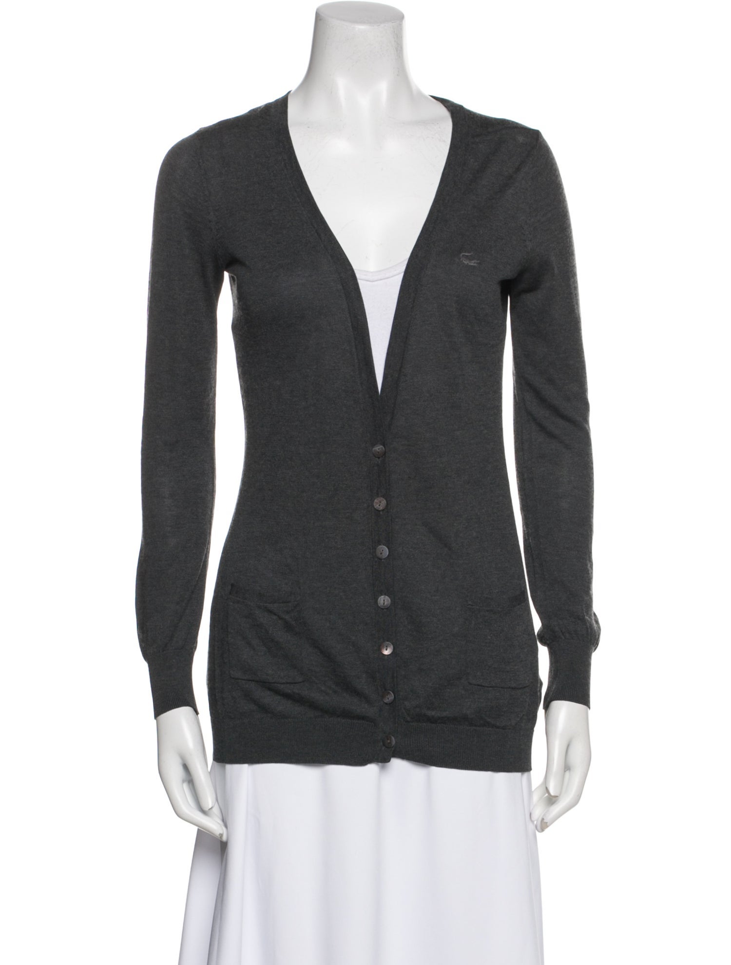 Lacoste Silk V-Neck Sweater