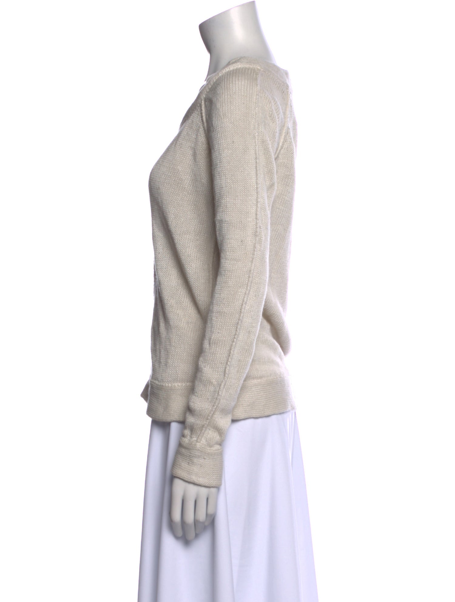 Lacoste Linen Scoop Neck Sweater