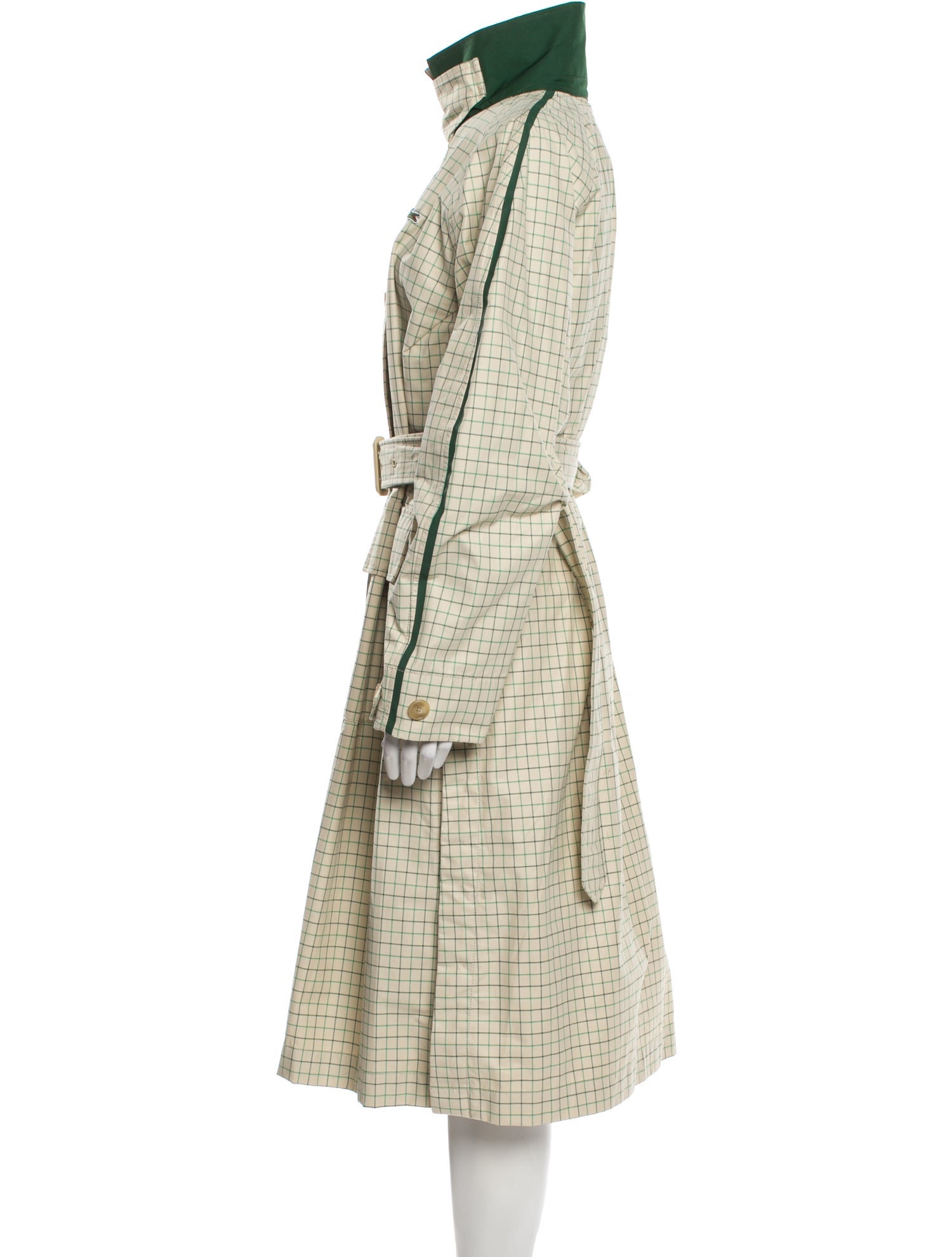 Lacoste Plaid Print Coat