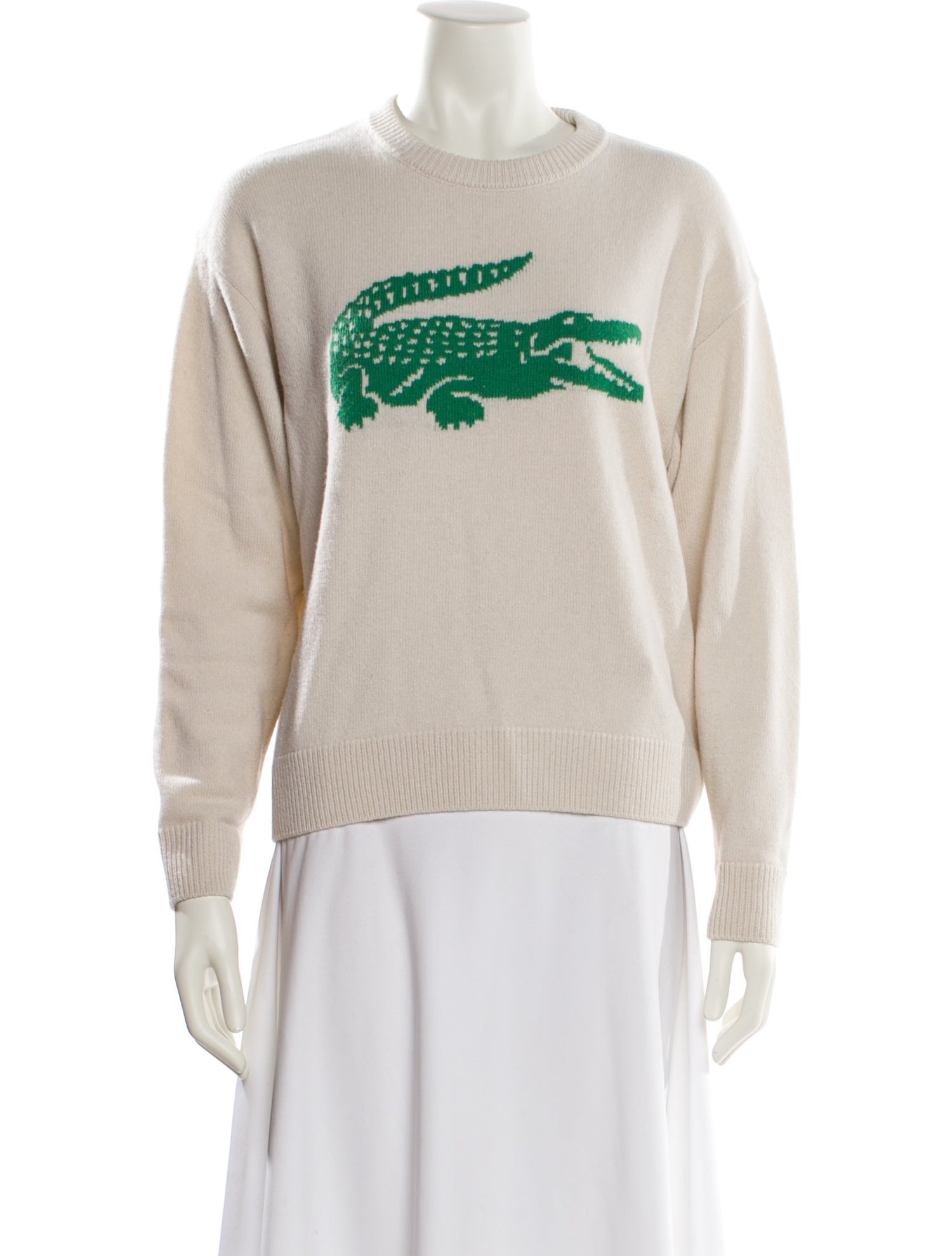 Lacoste Cashmere Graphic Print Sweater