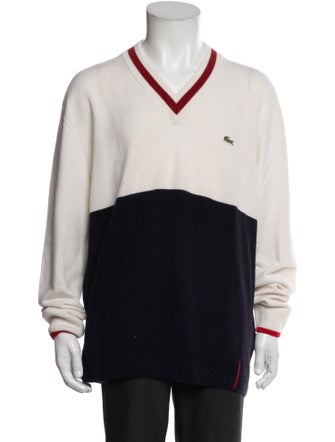 Lacoste Wool Colorblock Pattern Pullover