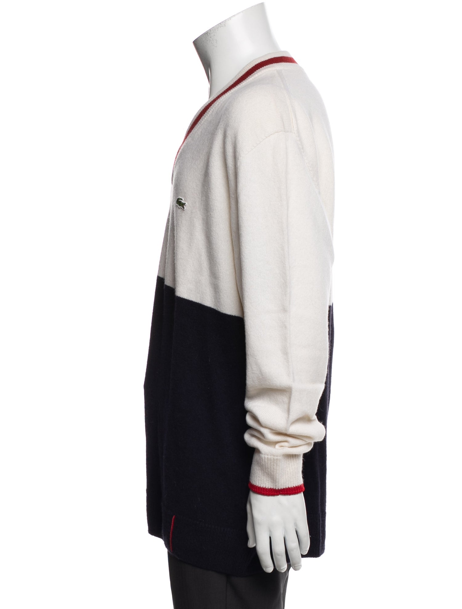 Lacoste Wool Colorblock Pattern Pullover
