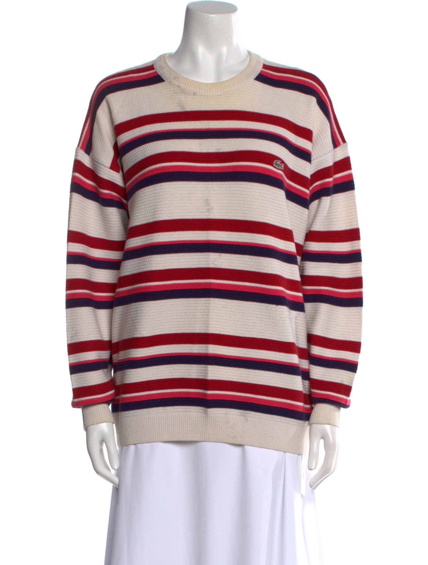 Lacoste Striped Crew Neck Sweater
