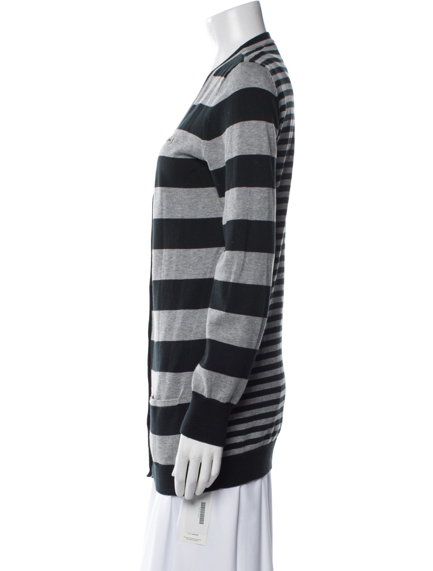 Lacoste Striped V-Neck Sweater
