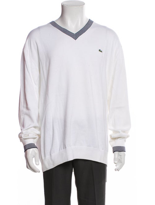 Lacoste Striped V-Neck Pullover