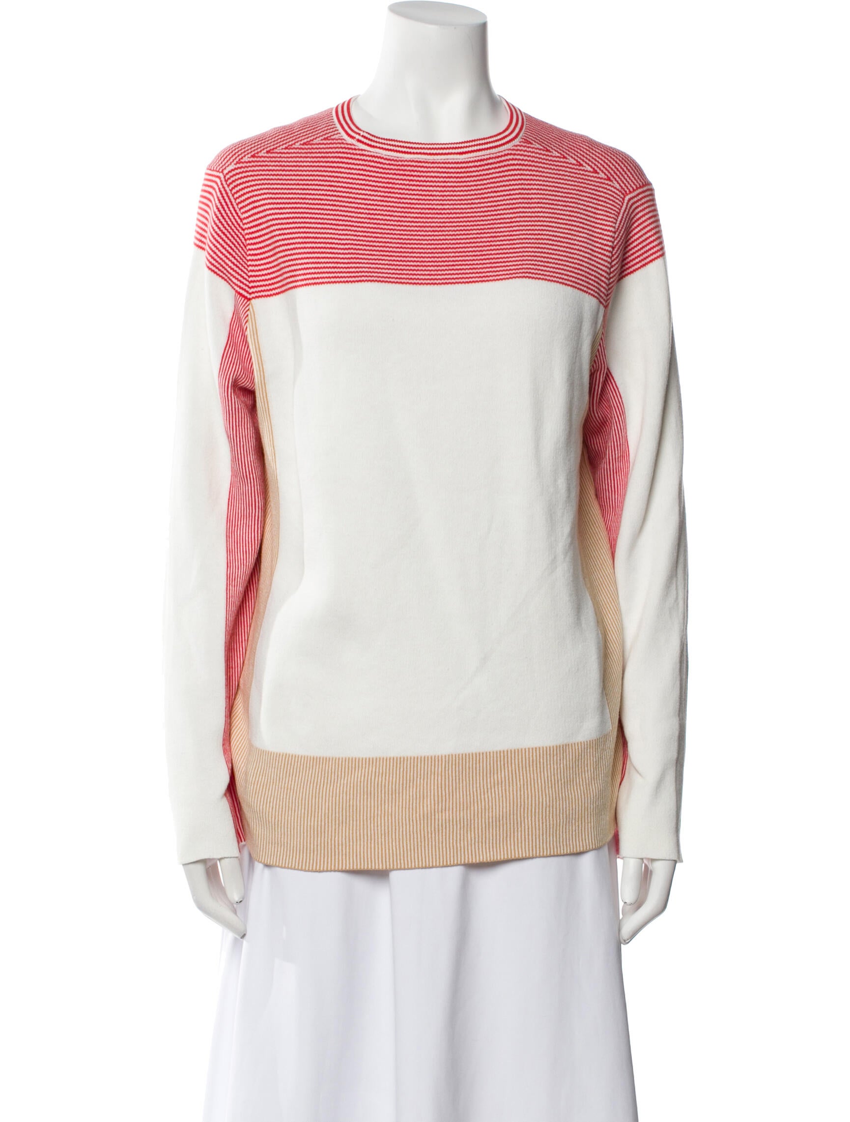 Lacoste Colorblock Pattern Crew Neck Sweater