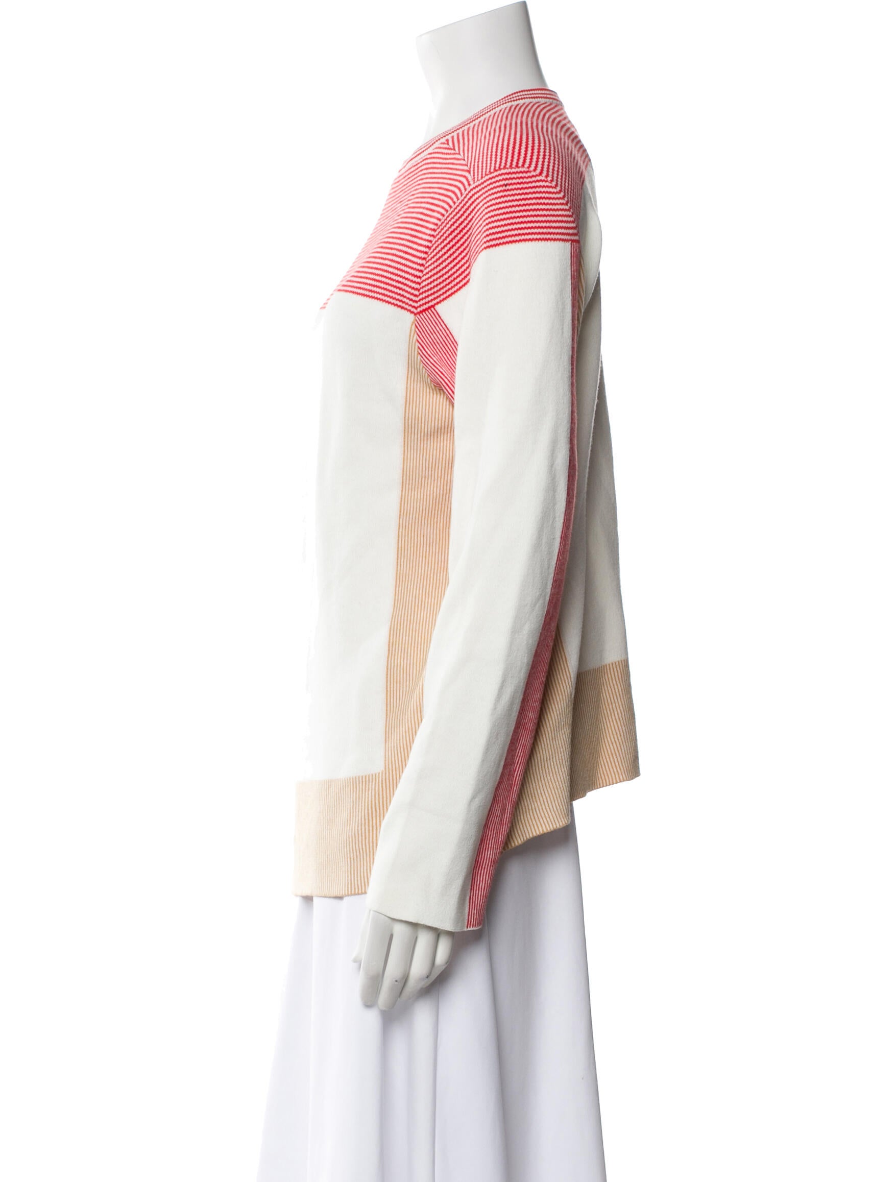 Lacoste Colorblock Pattern Crew Neck Sweater