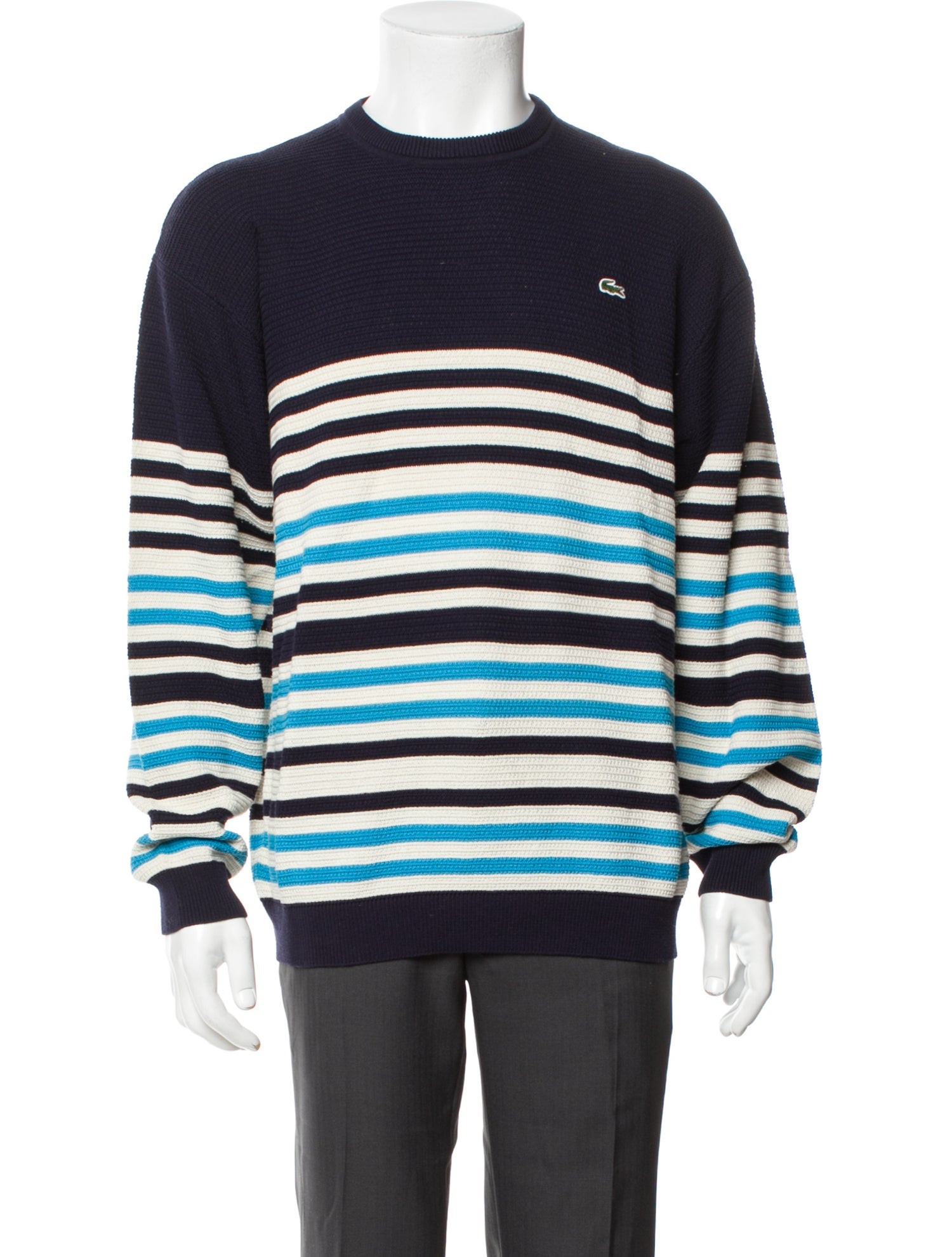 Lacoste Striped Crew Neck Pullover