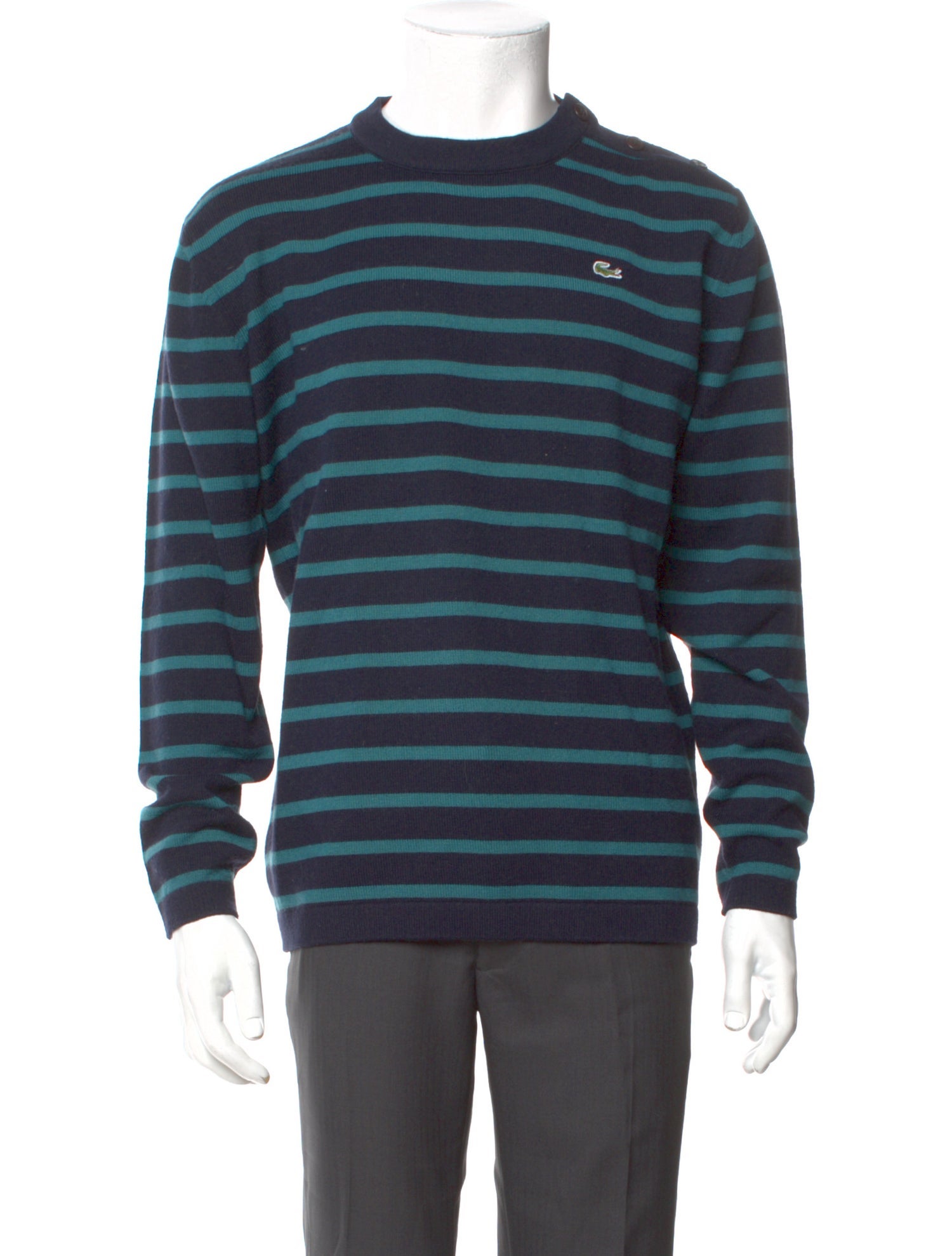 Lacoste Striped Crew Neck Pullover