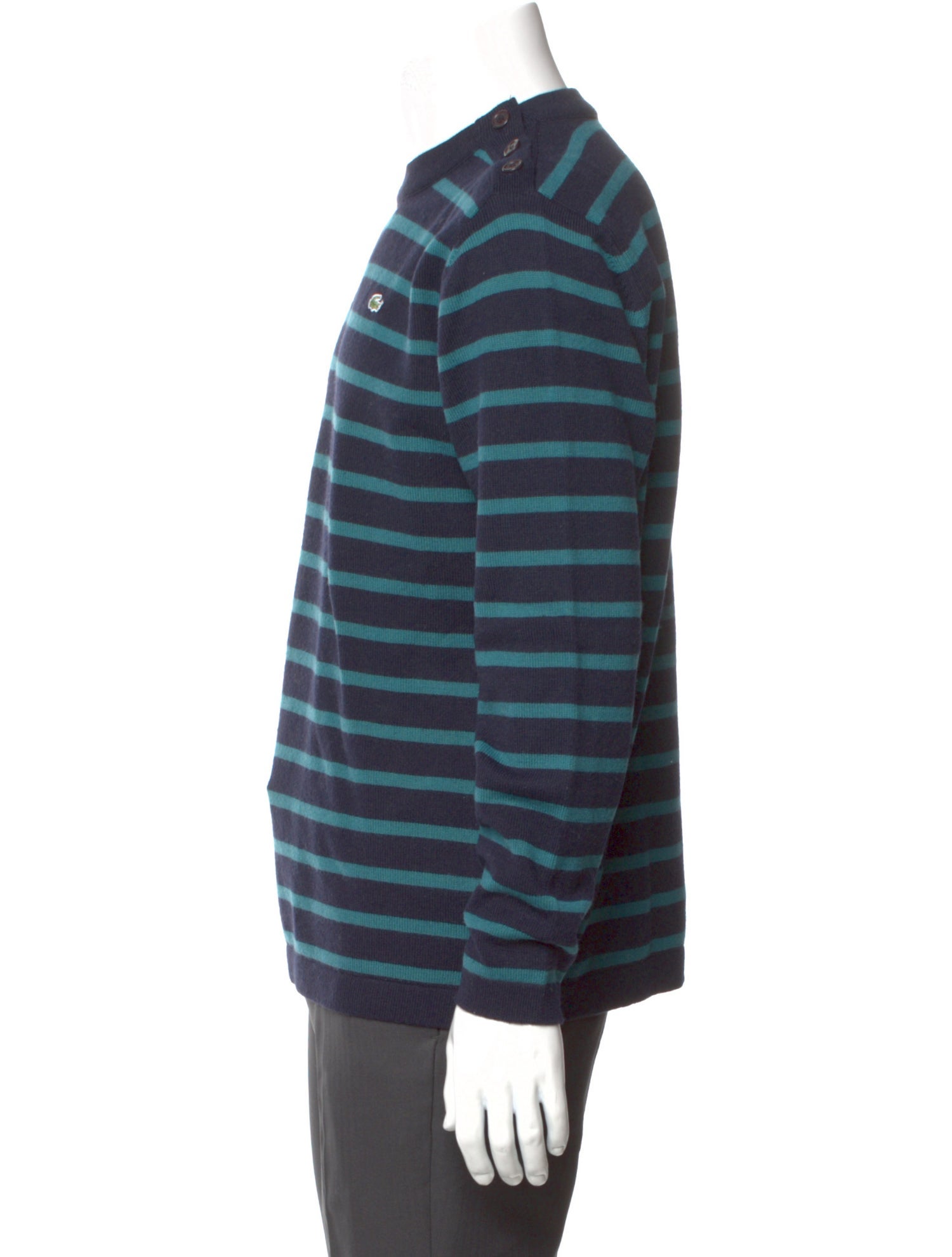 Lacoste Striped Crew Neck Pullover