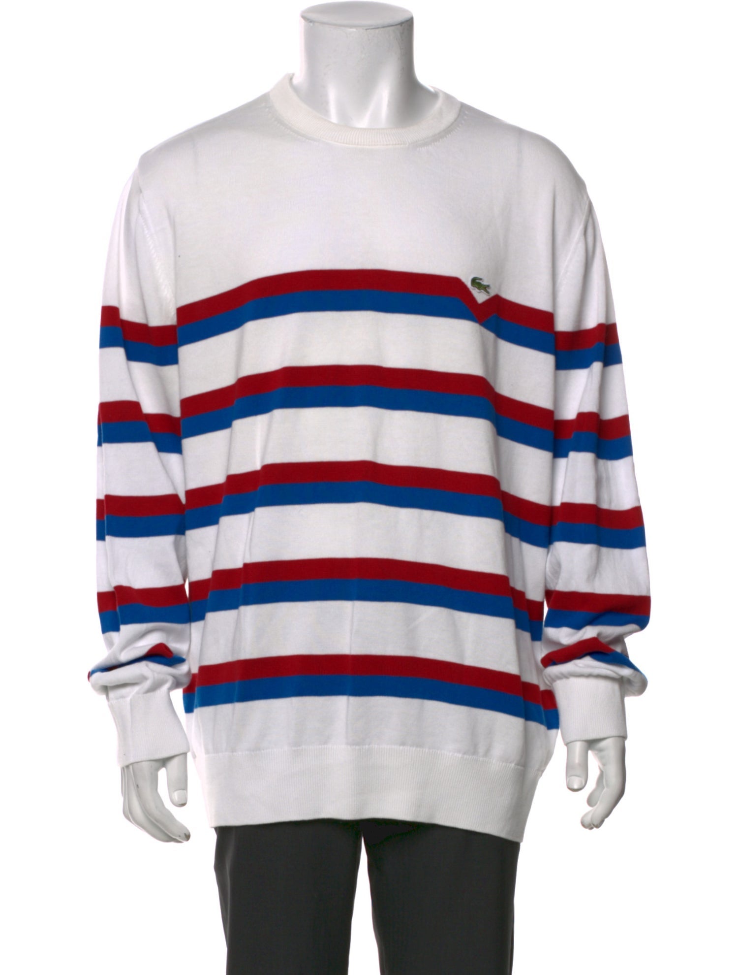 Lacoste Striped Crew Neck Sweatshirt