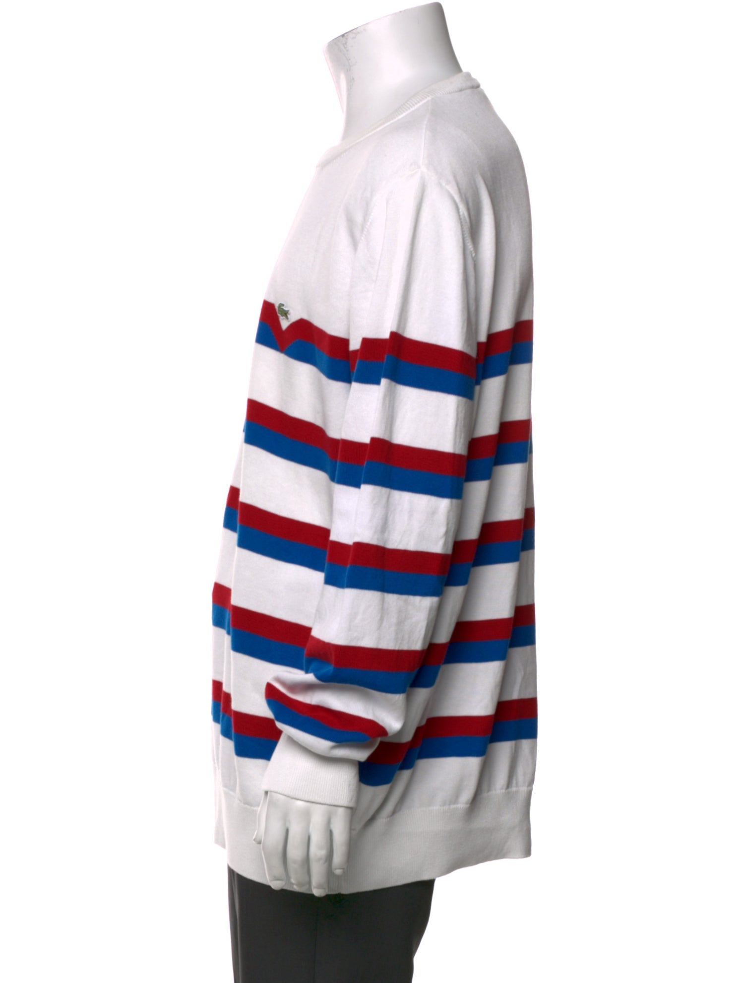Lacoste Striped Crew Neck Sweatshirt