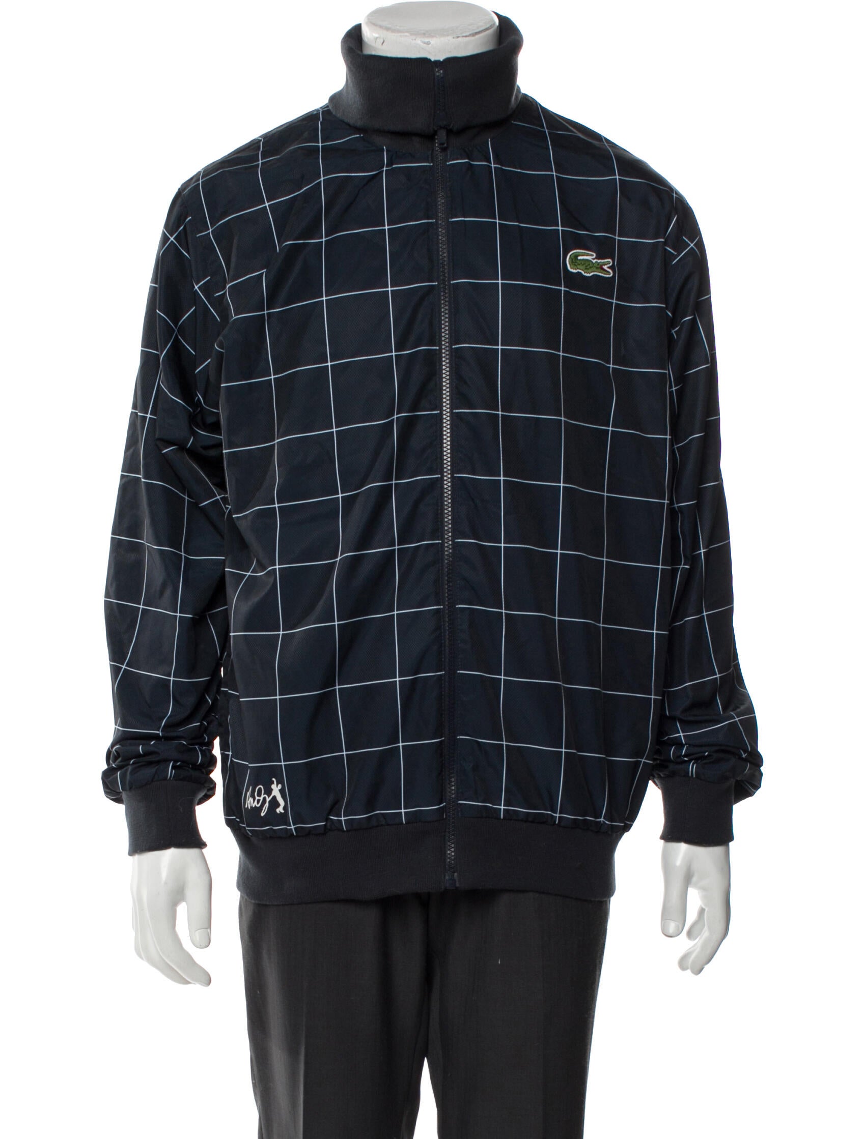 Lacoste Plaid Print Utility Jacket