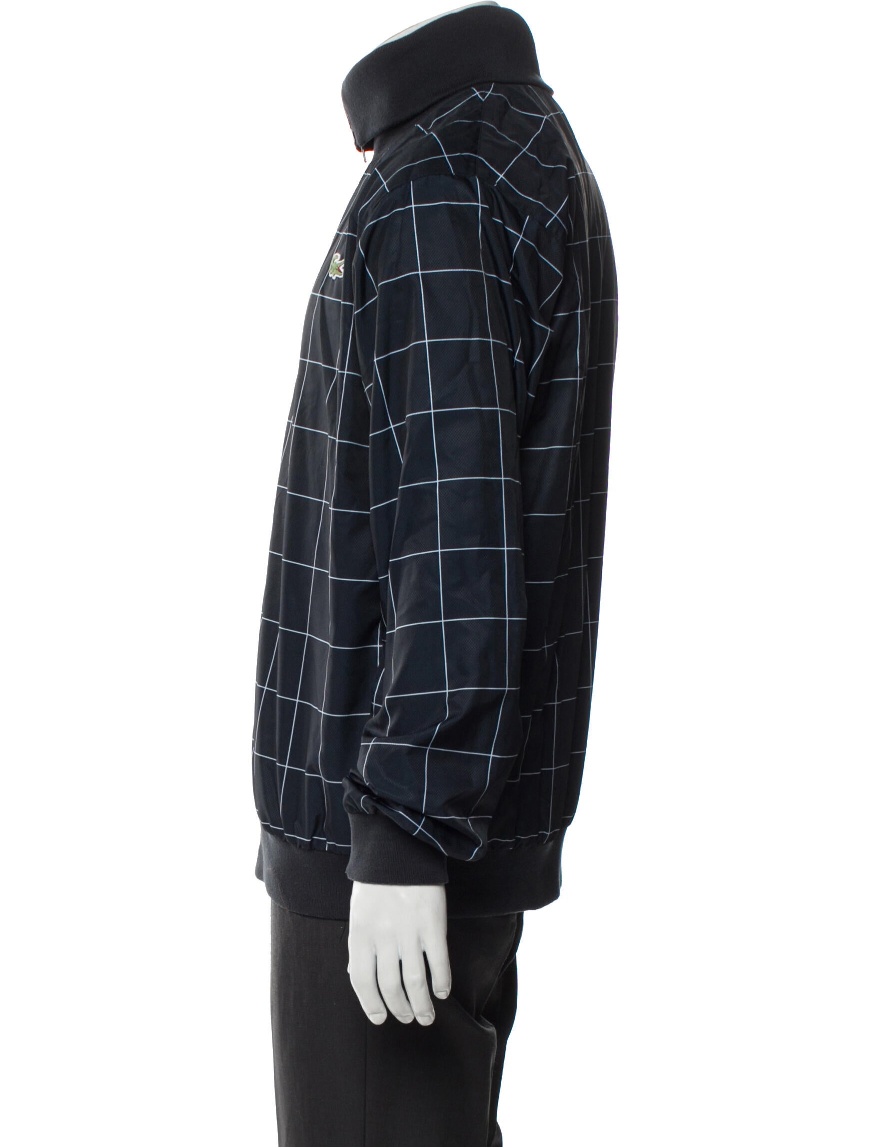 Lacoste Plaid Print Utility Jacket