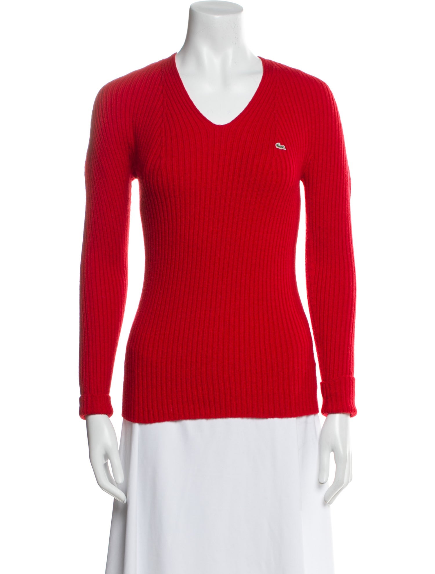 Lacoste Wool V-Neck Sweater w/ Tags