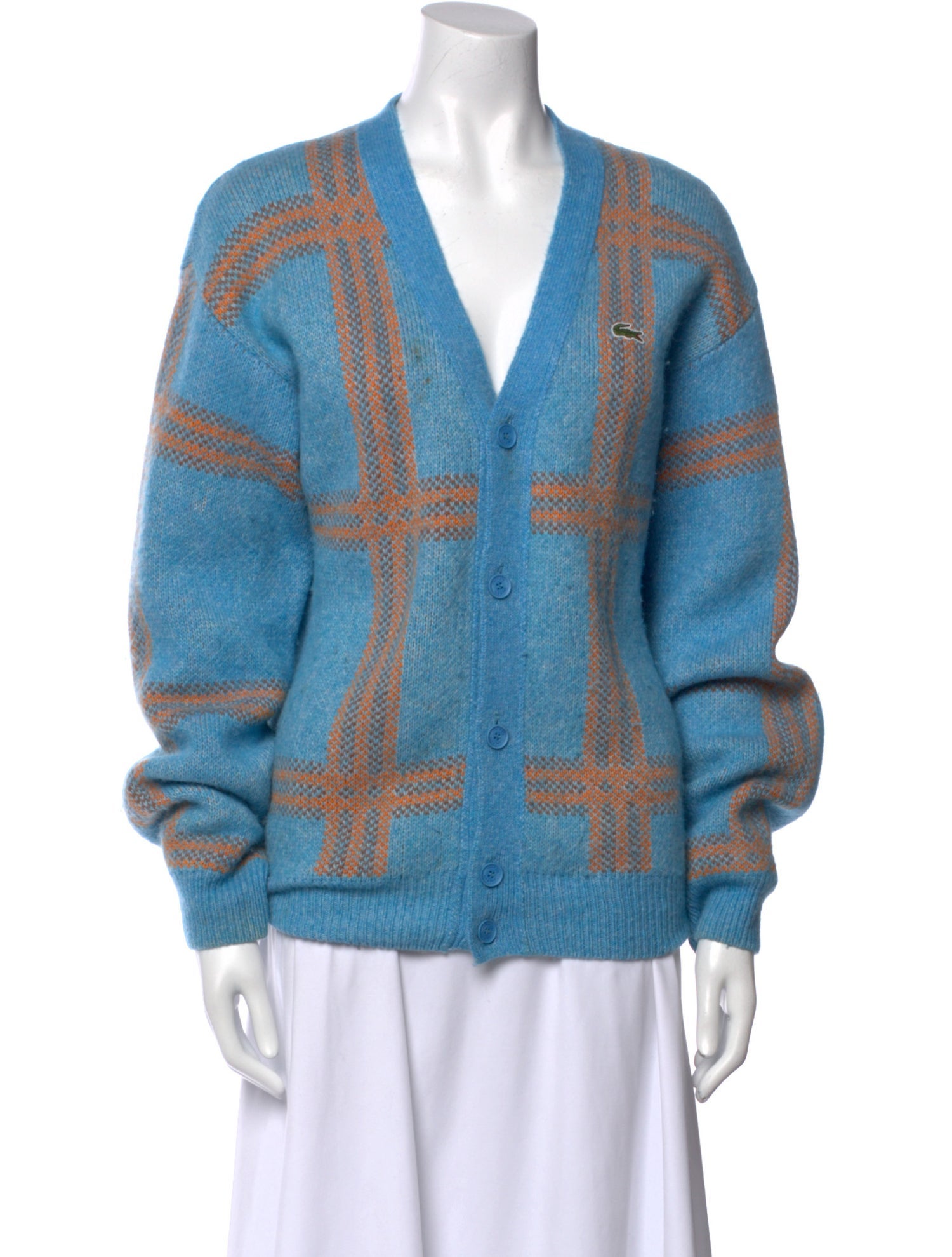 Lacoste Printed V-Neck Sweater