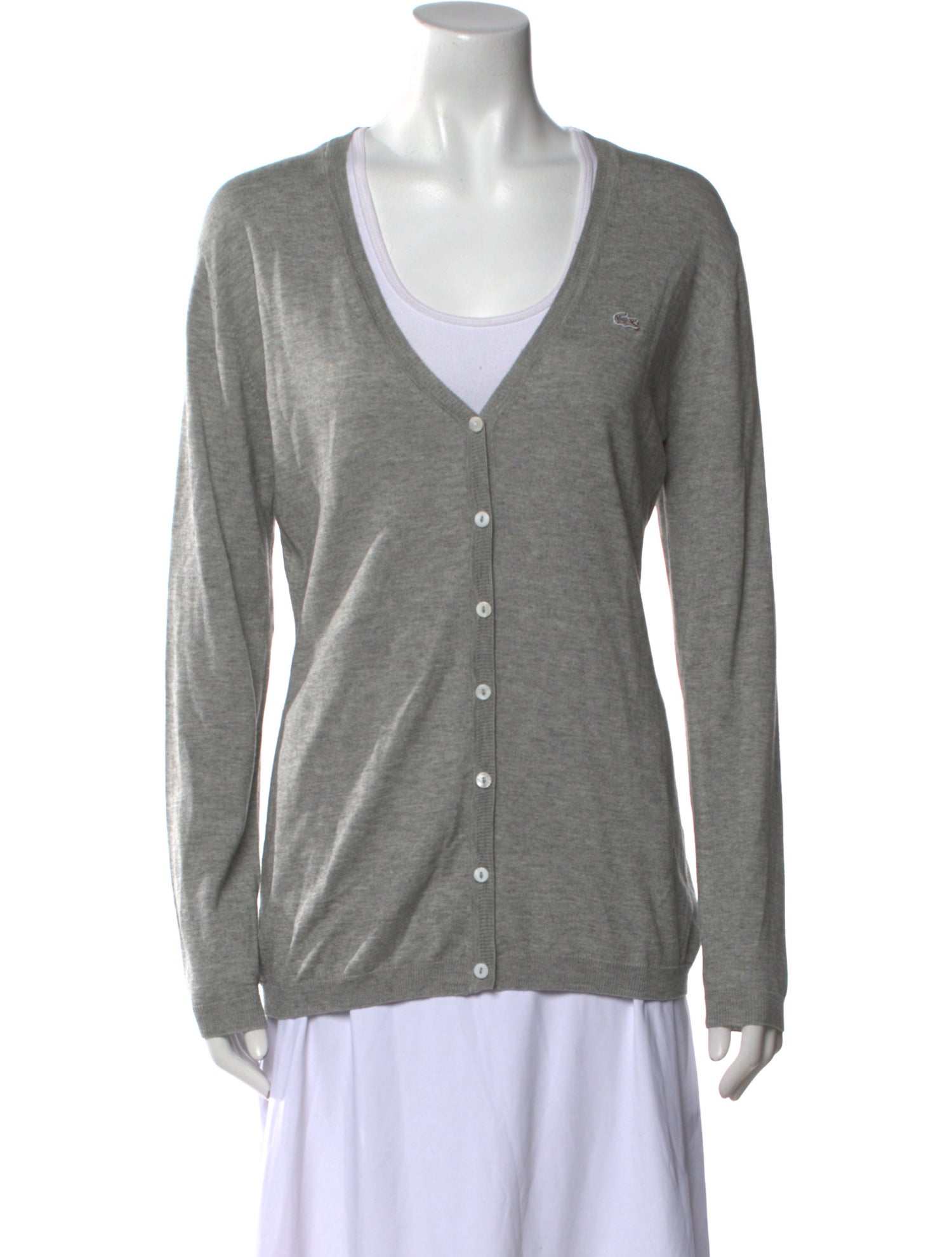 Lacoste Silk V-Neck Sweater