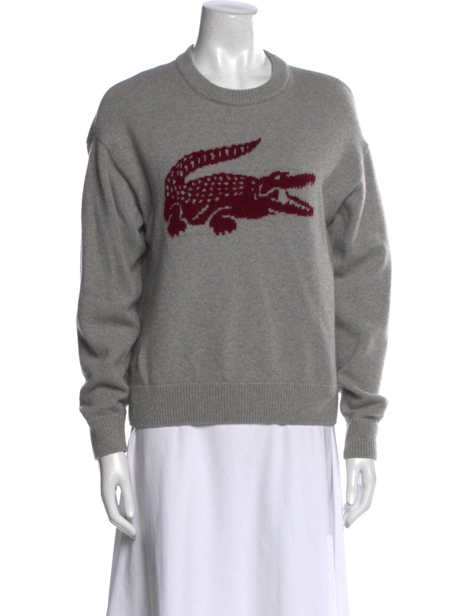 Lacoste Cashmere Graphic Print Sweater