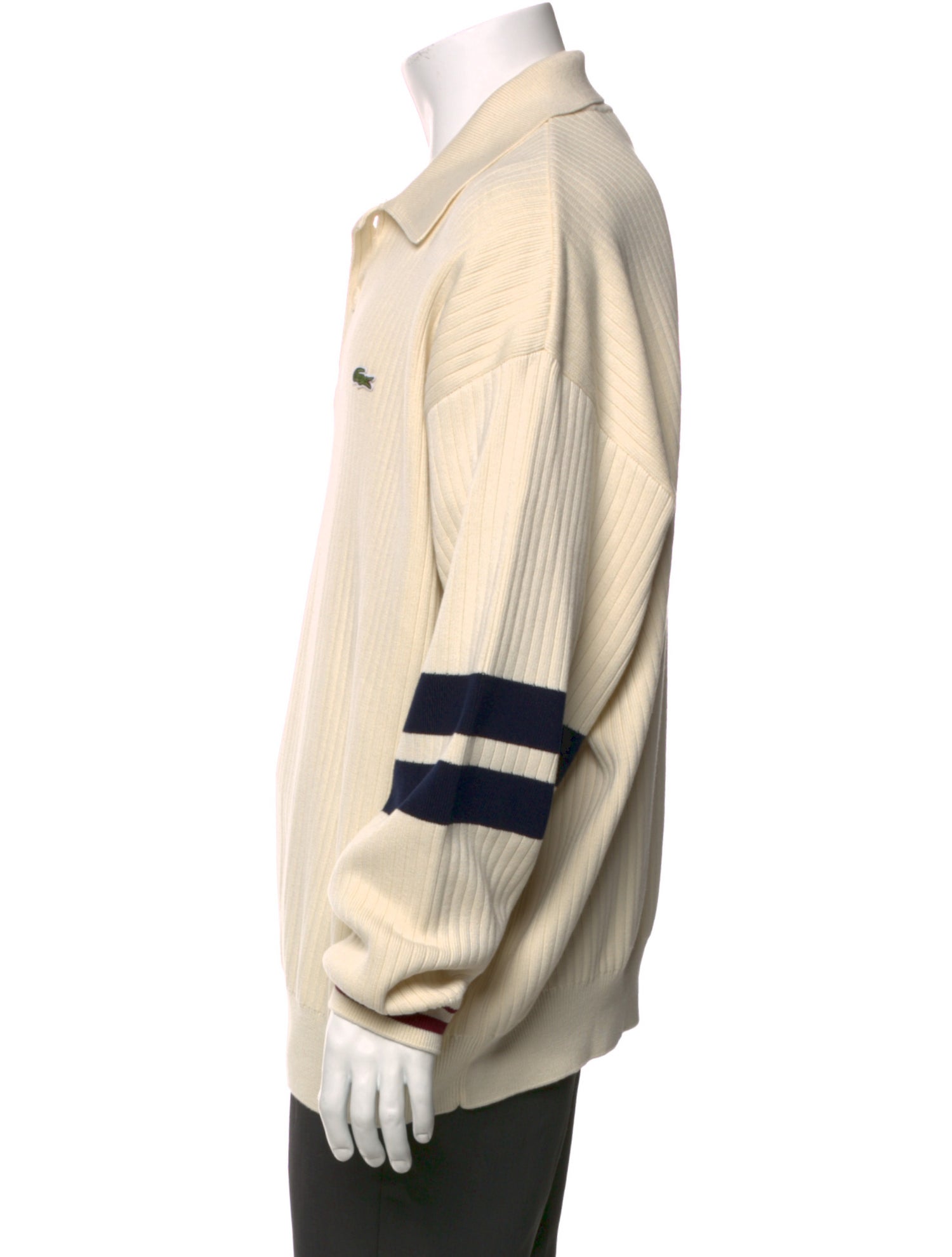 Lacoste Striped Collar Polo Sweater