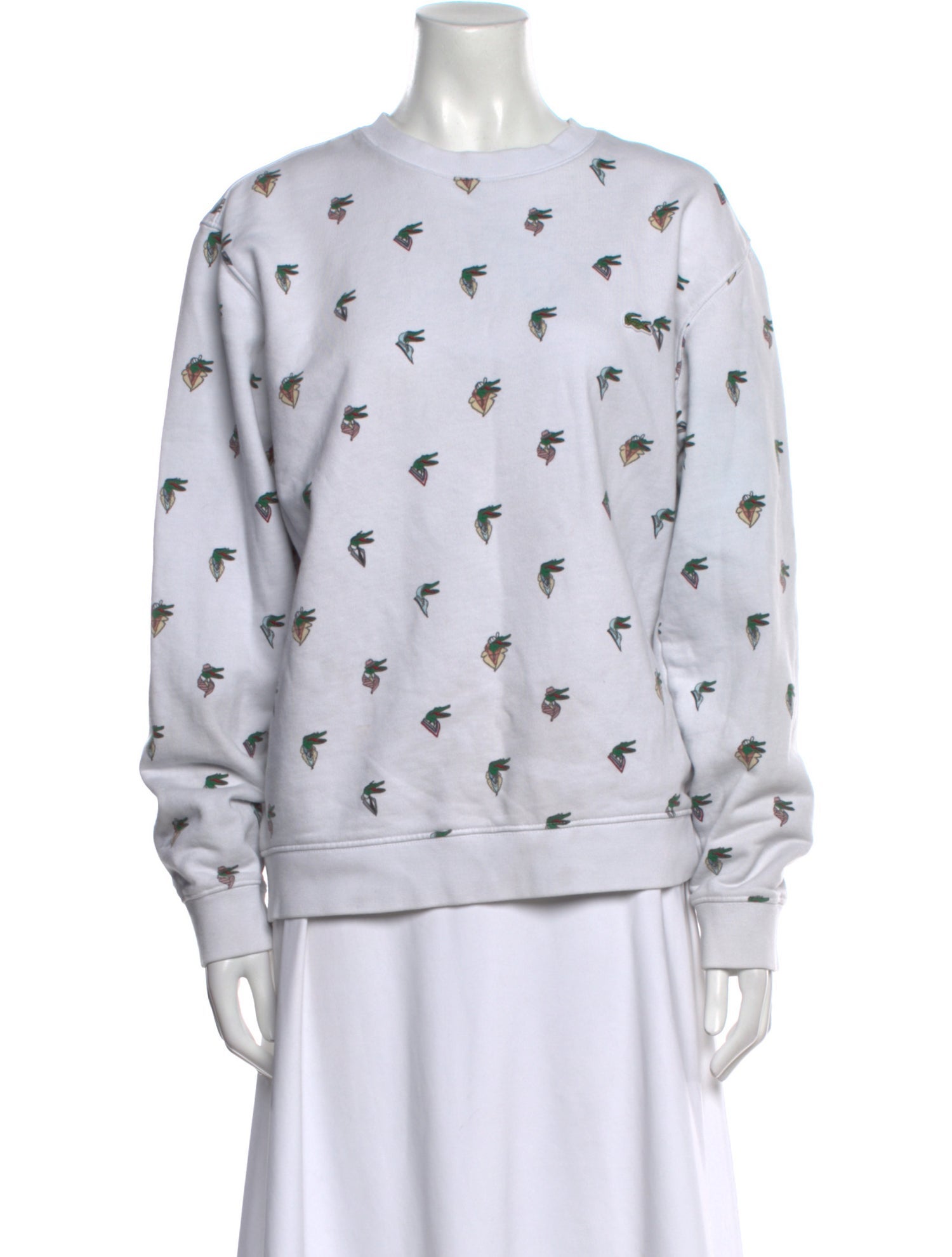 Lacoste Printed Crew Neck Sweater