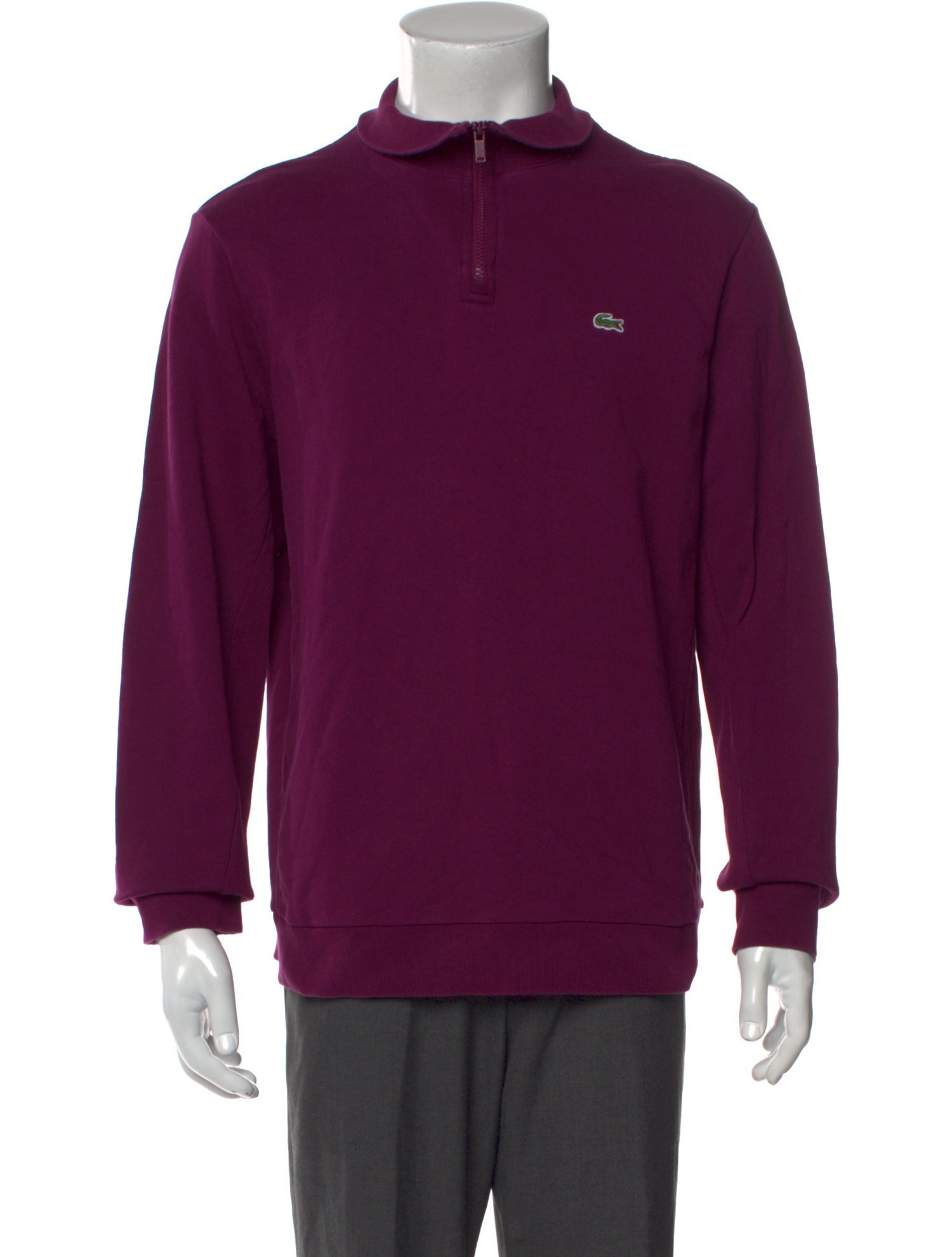 Lacoste Mock Neck Long Sleeve Polo Sweater