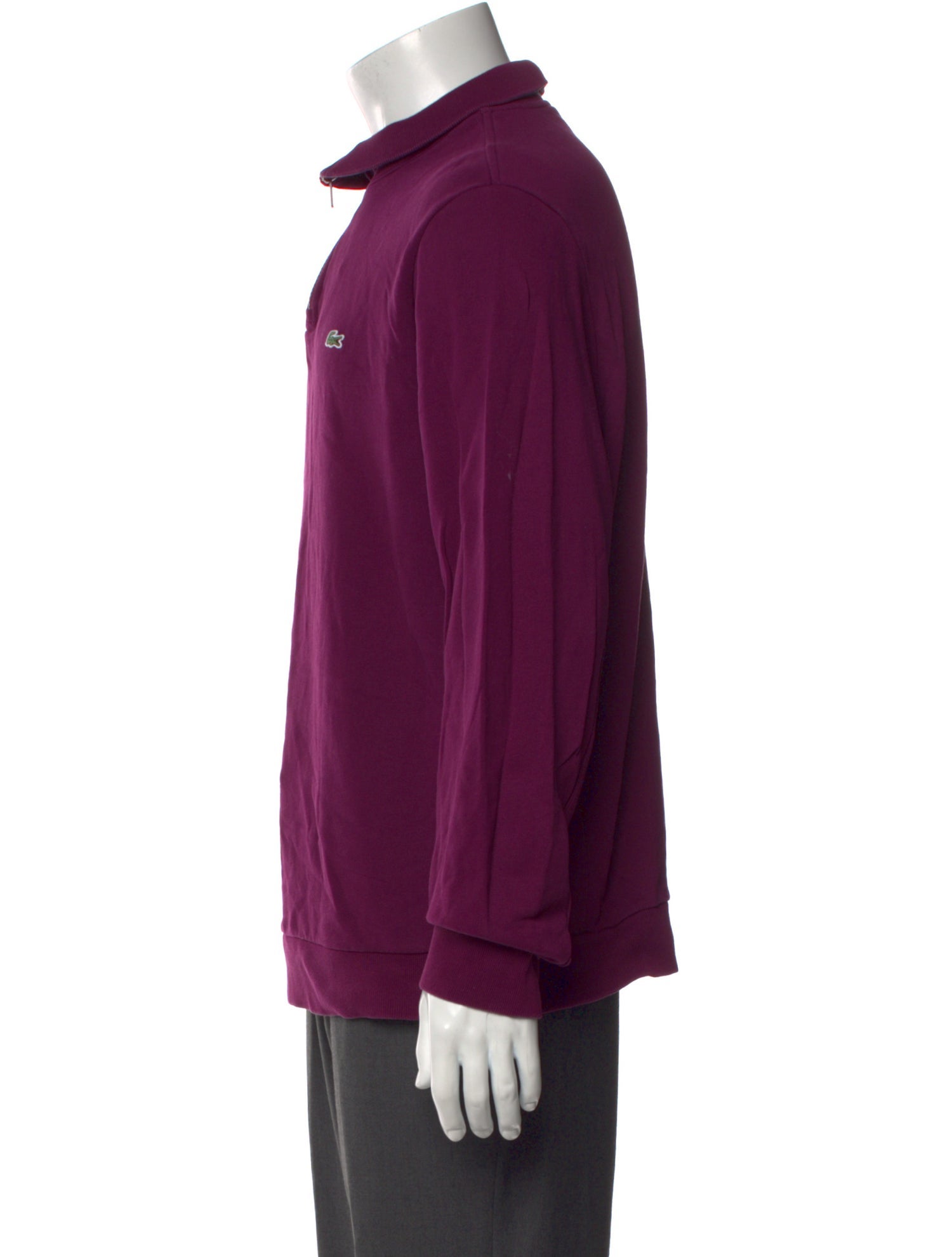 Lacoste Mock Neck Long Sleeve Polo Sweater