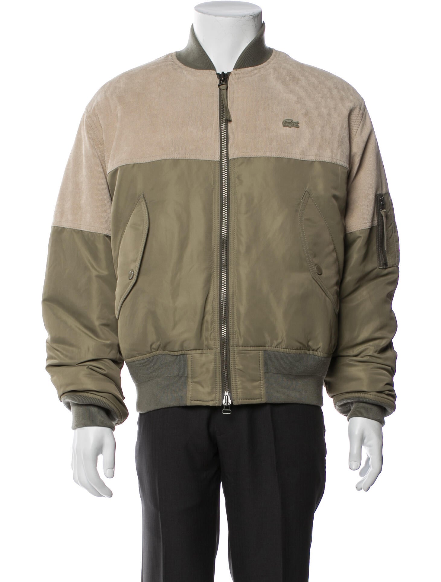 Lacoste Colorblock Pattern Bomber Jacket w/ Tags