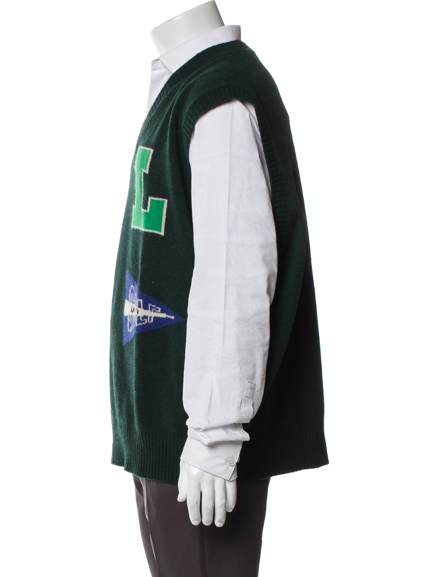 Lacoste Wool Graphic Print Sweater Vest