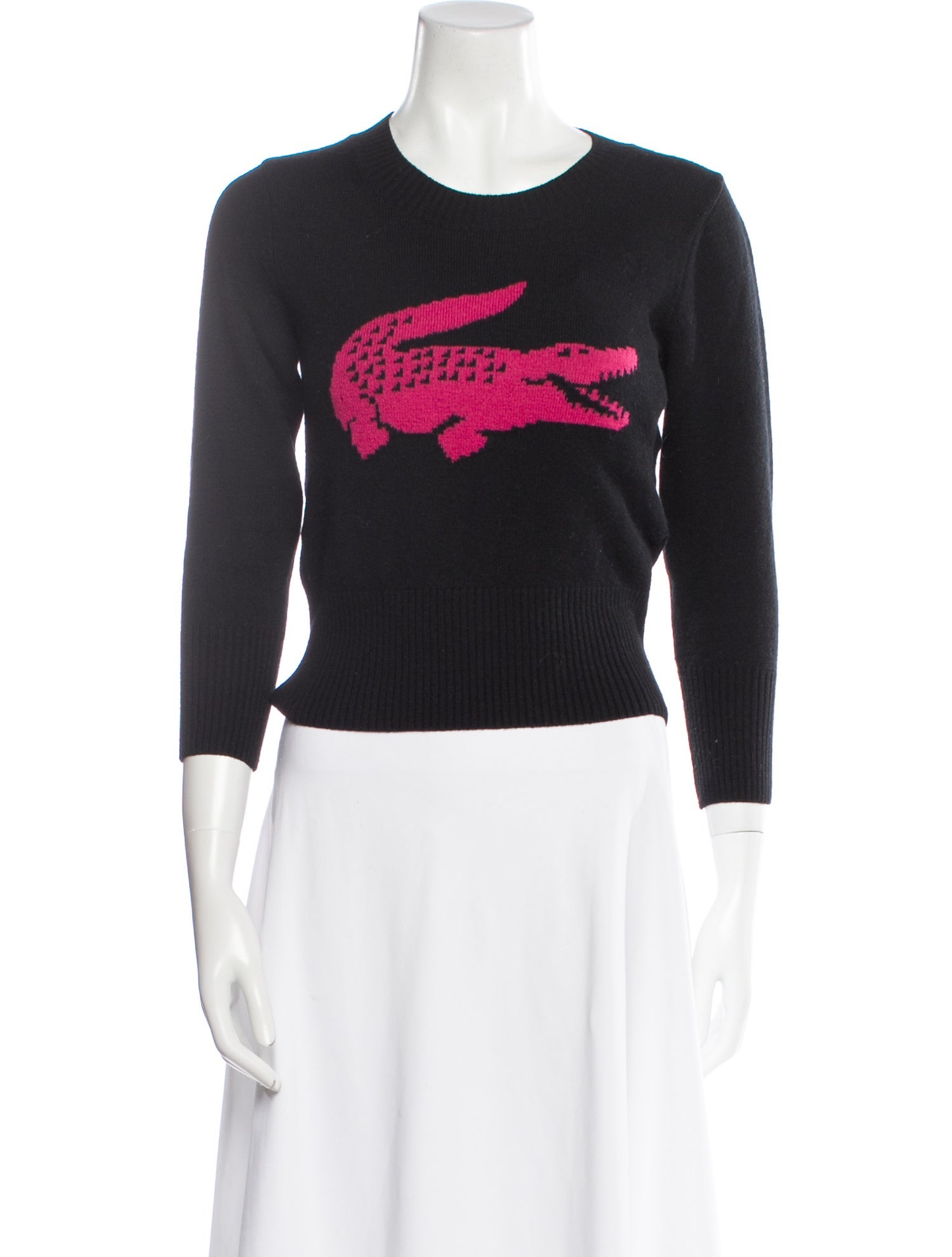 Lacoste Merino Wool Graphic Print Sweater