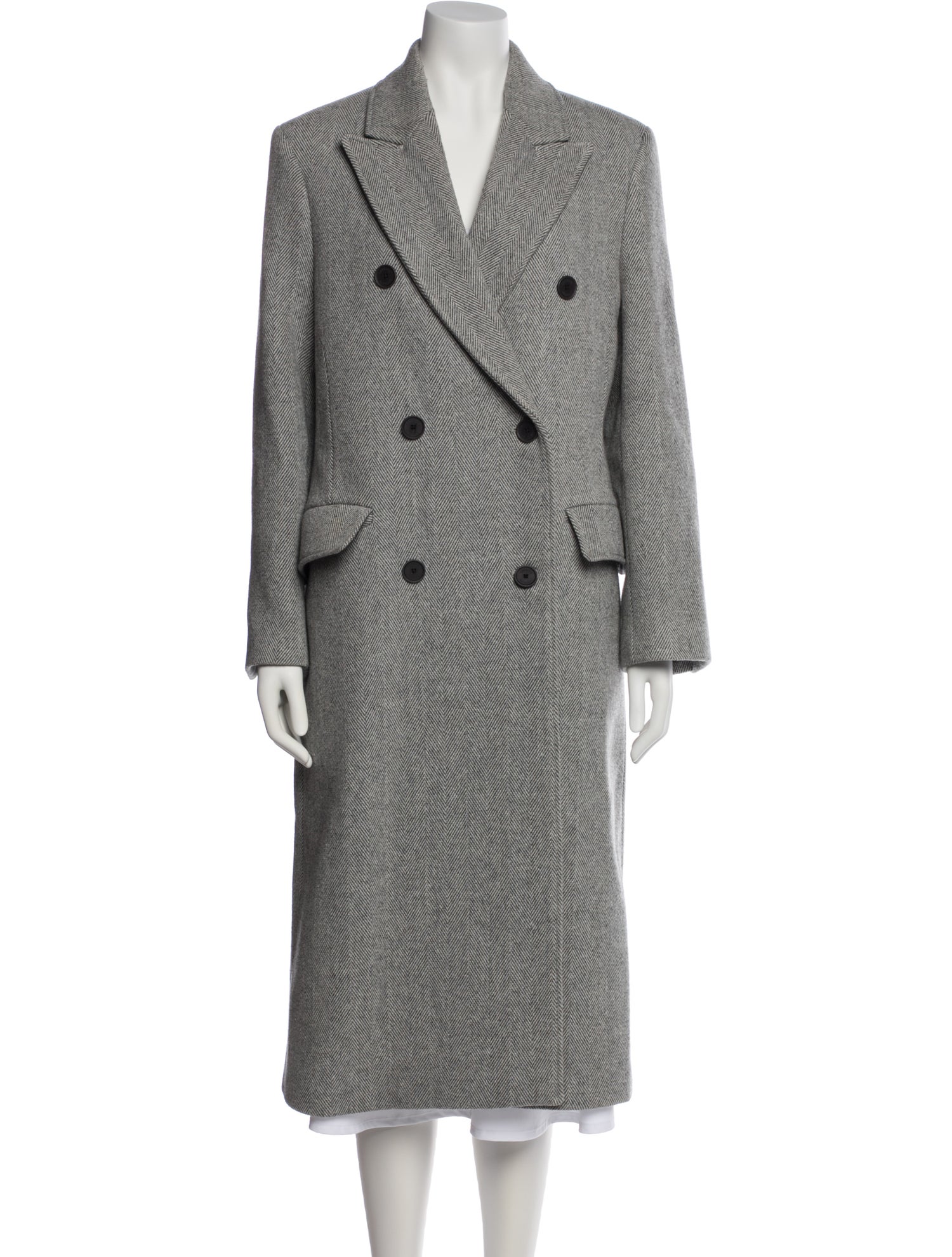 Lacoste Wool Tweed Pattern Trench Coat