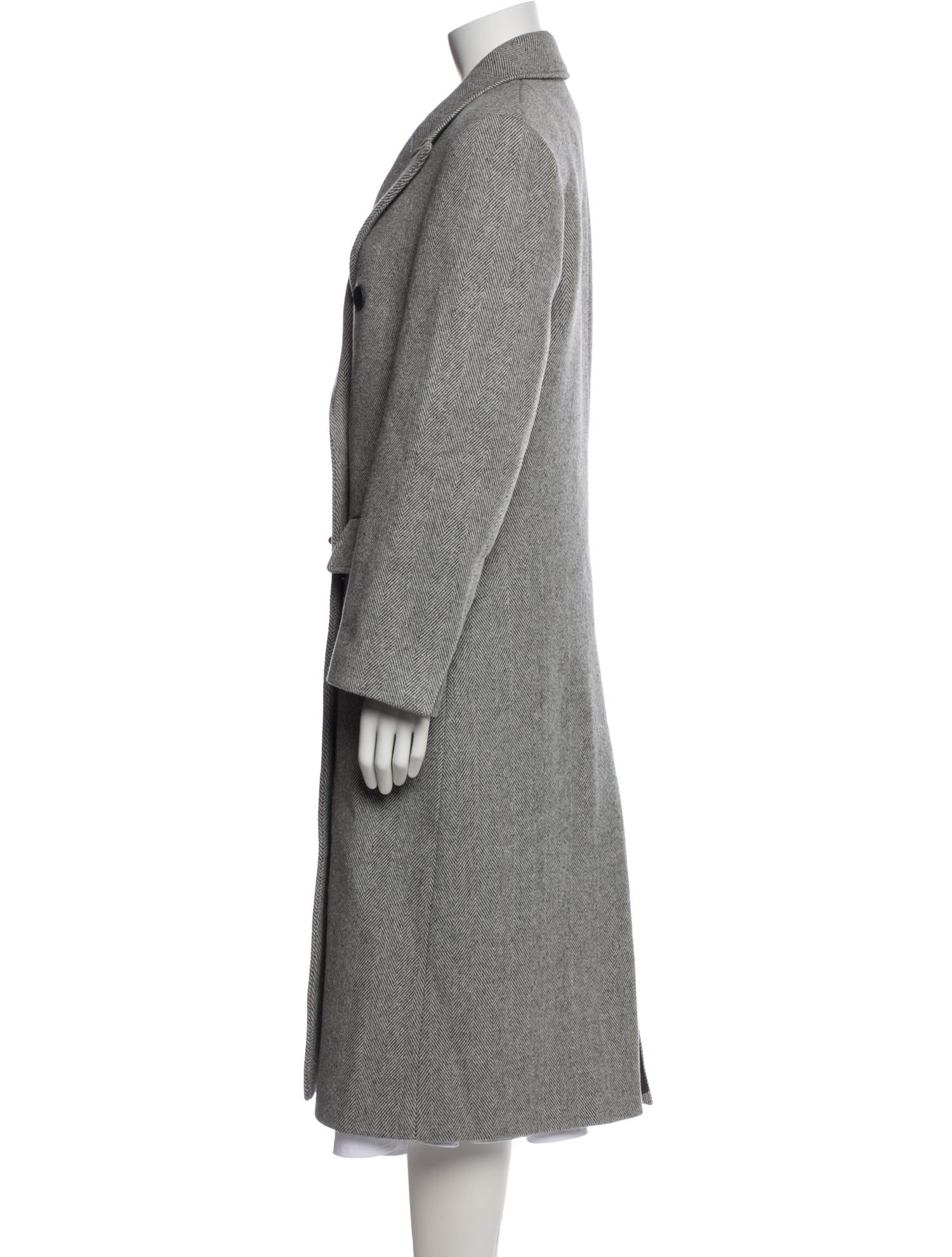 Lacoste Wool Tweed Pattern Trench Coat